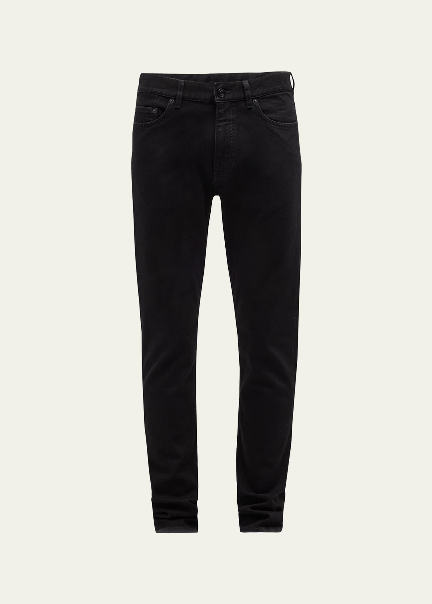 Washed out Slim Fit Denim Jeans for Men - Black