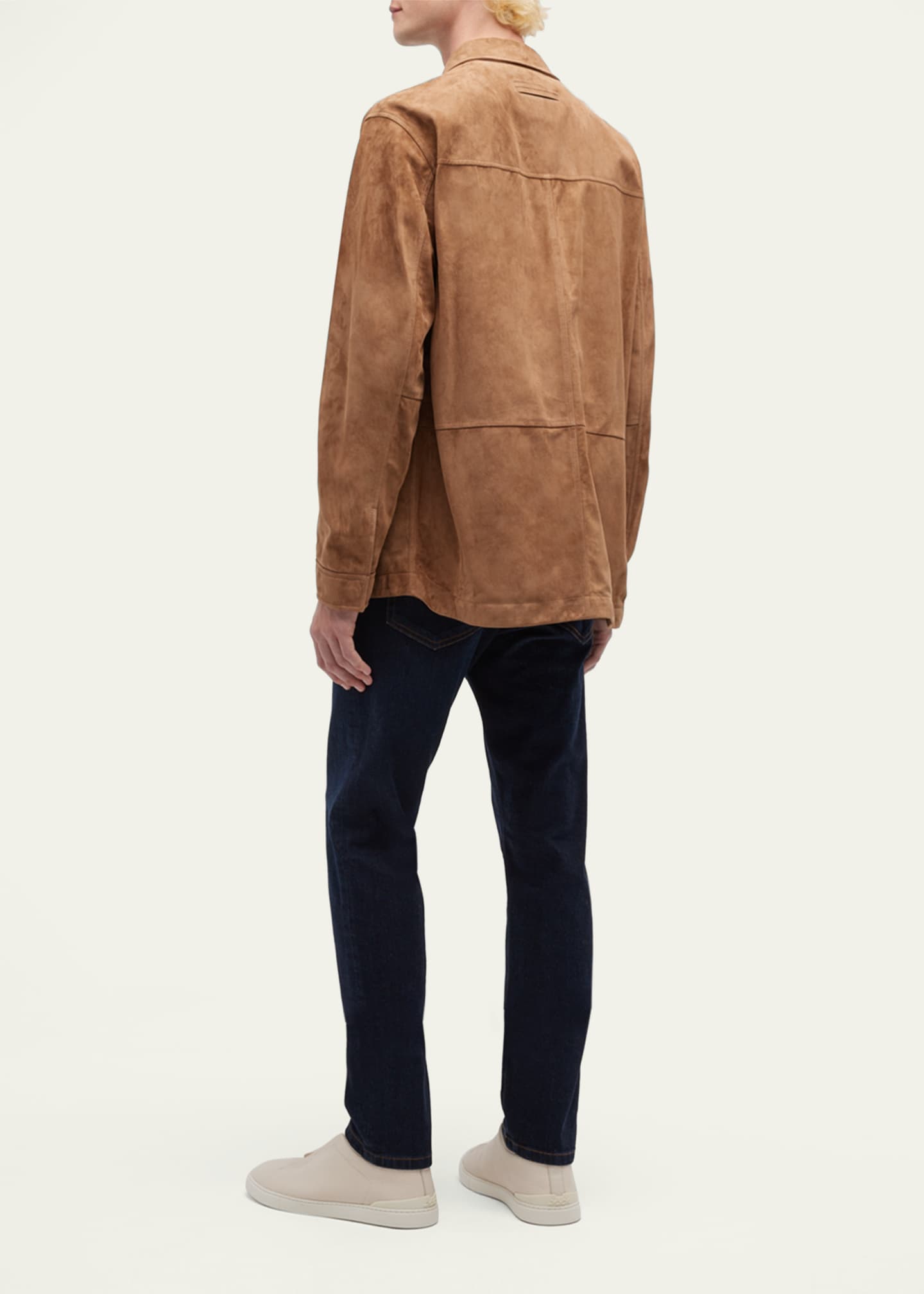 ZEGNA Men's 5-Pocket Dark Wash Denim Jeans Image 3 of 5