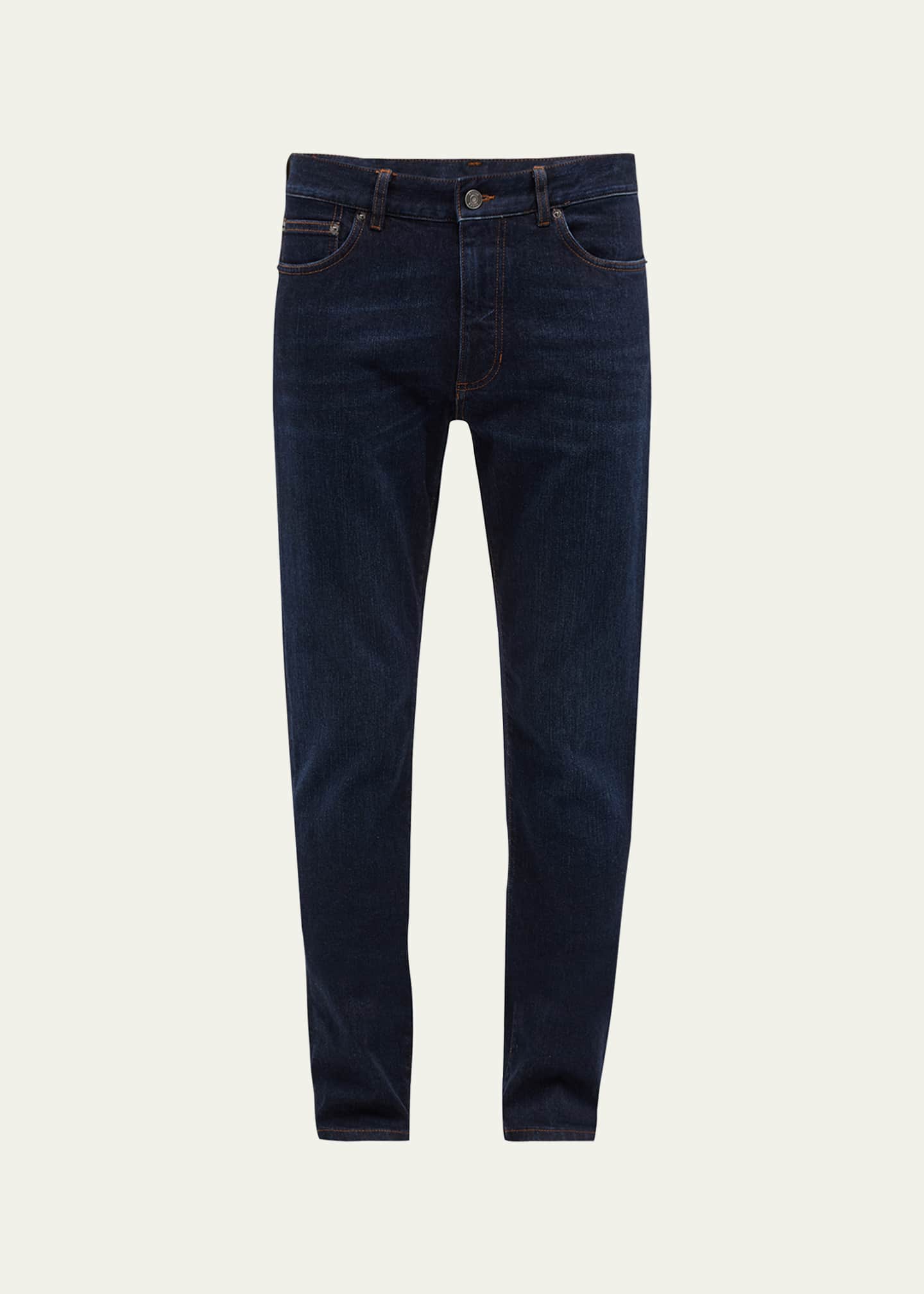 ZEGNA Men's 5-Pocket Dark Wash Denim Jeans Image 1 of 5