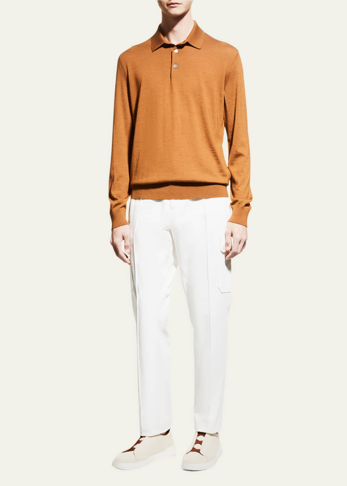 Men's Cashmere Silk Polo