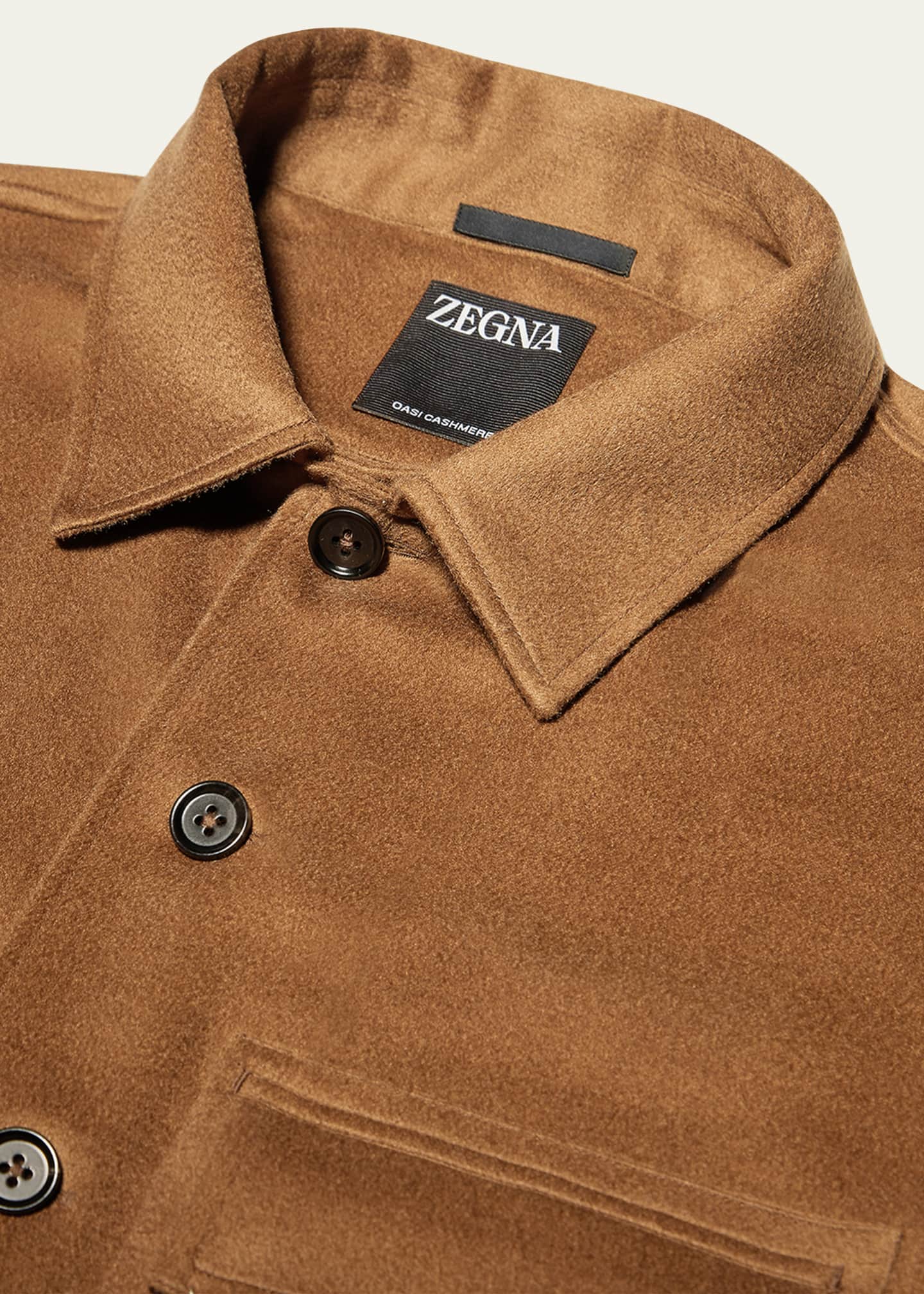 ZEGNA Men's Cashmere Overshirt Image 5 of 5
