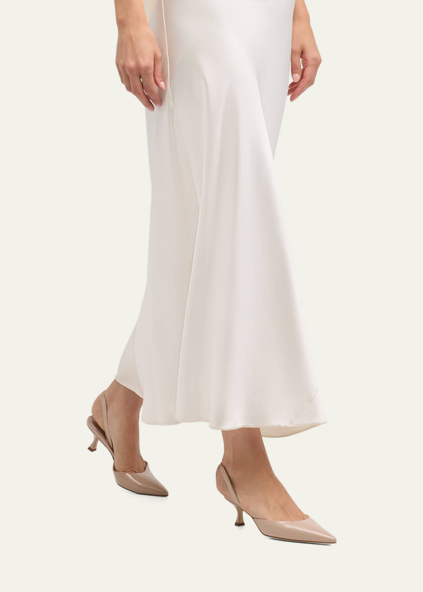 Manolo Blahnik Carolyne Kitten-Heel Halter Pumps Image 2 of 6