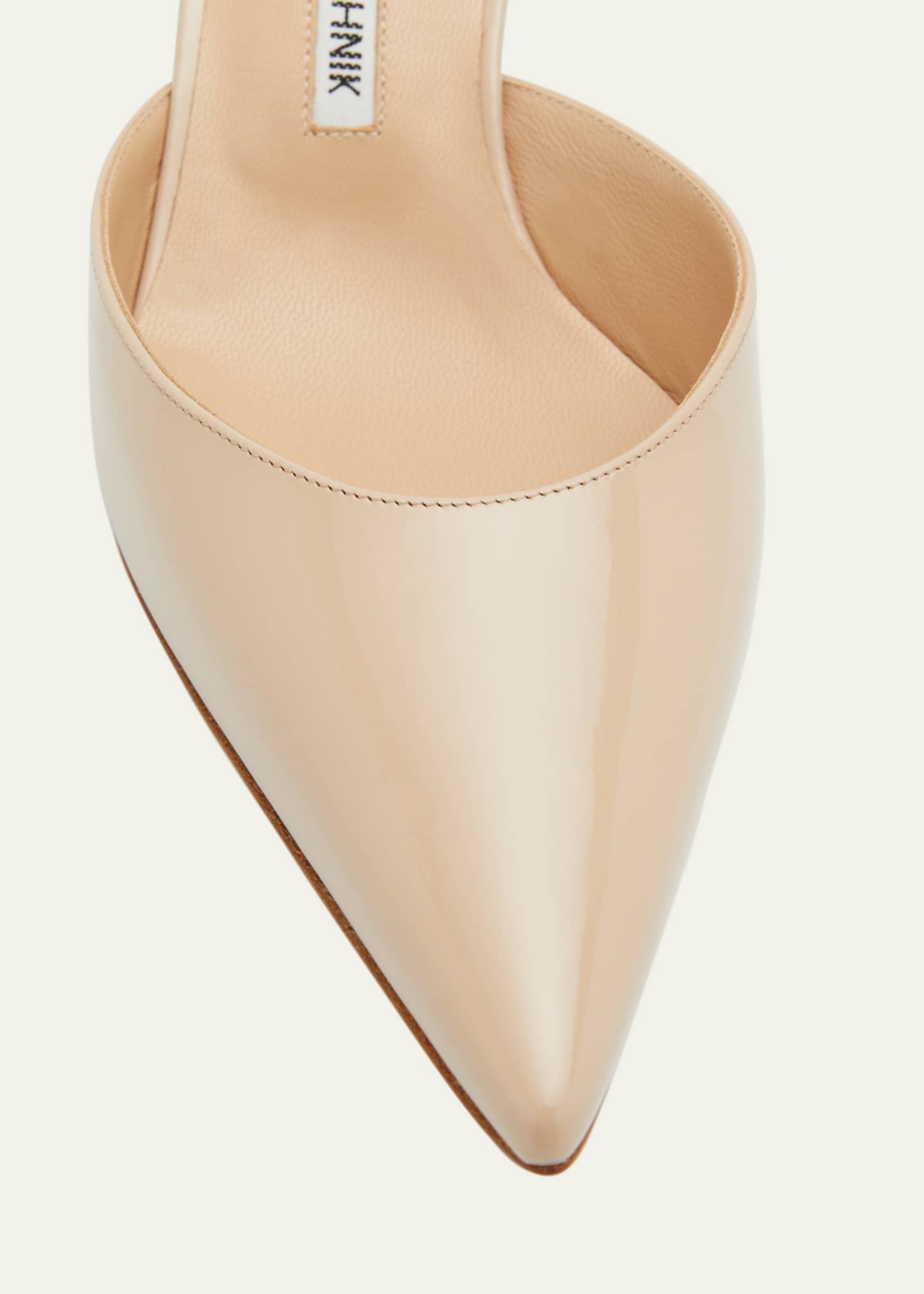 Manolo Blahnik Carolyne Kitten-Heel Halter Pumps Image 6 of 6