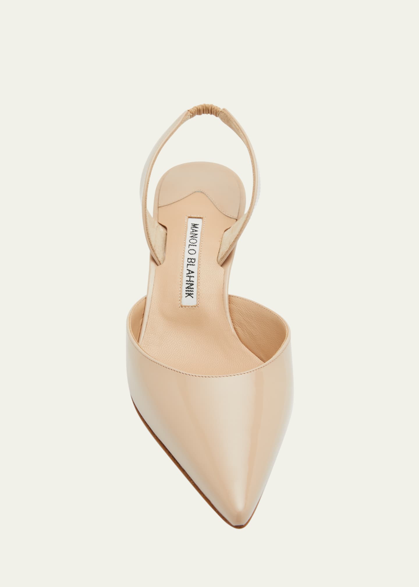 Manolo Blahnik Carolyne Kitten-Heel Halter Pumps Image 5 of 6