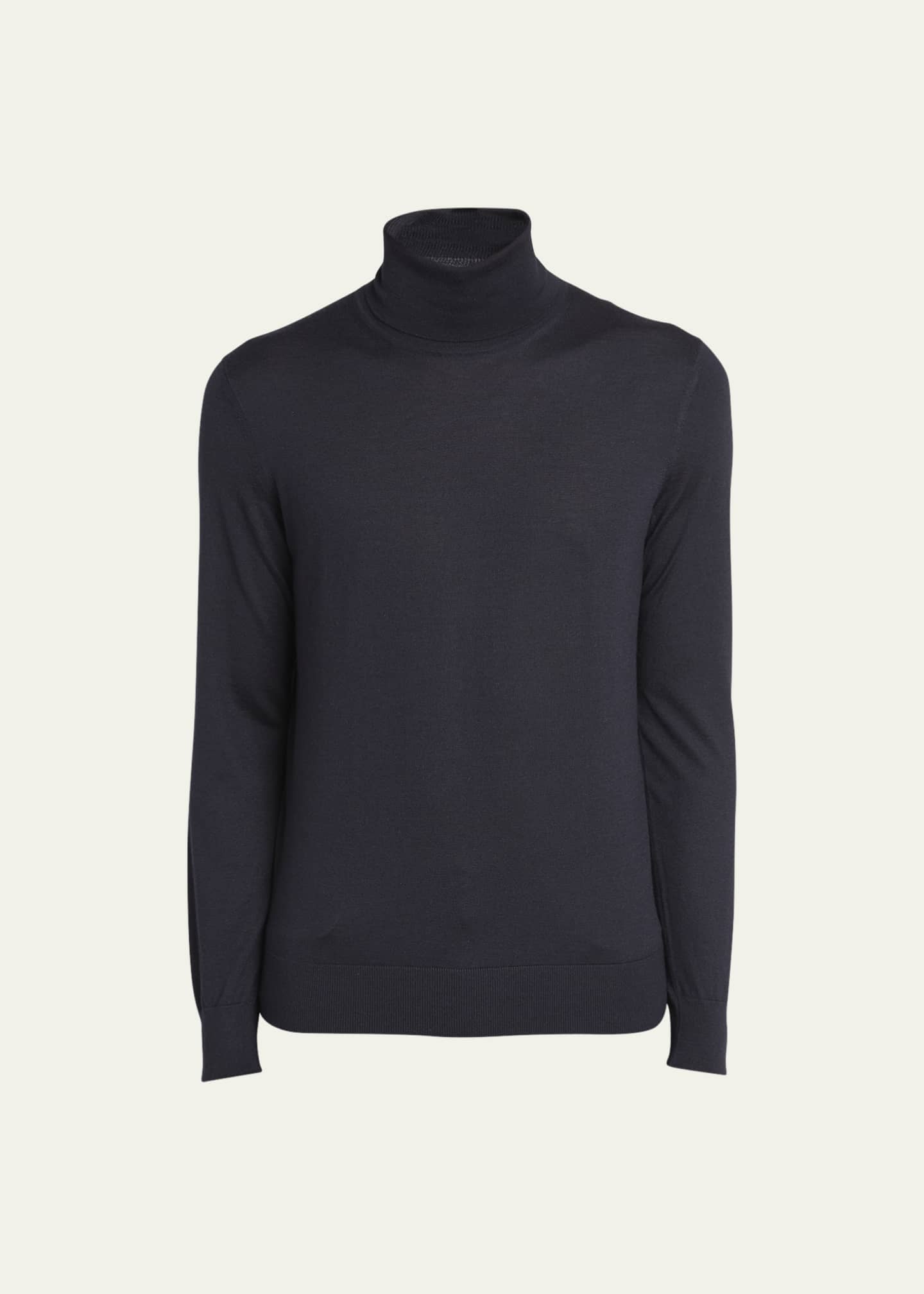 ZEGNA Men's Casheta Cashmere-Silk Turtleneck Sweater - Bergdorf Goodman