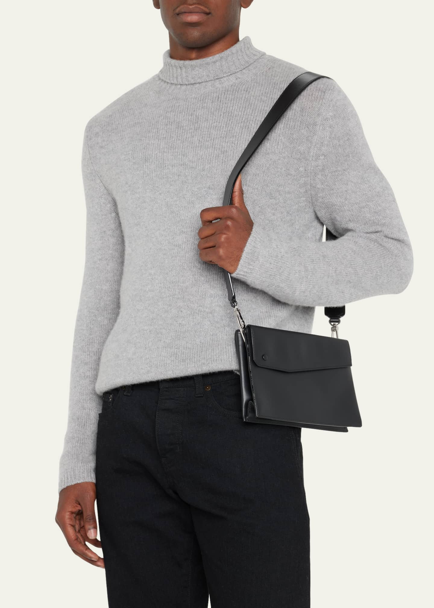 Valextra Men's Pocket Crossbody Bag Image 2 of 5