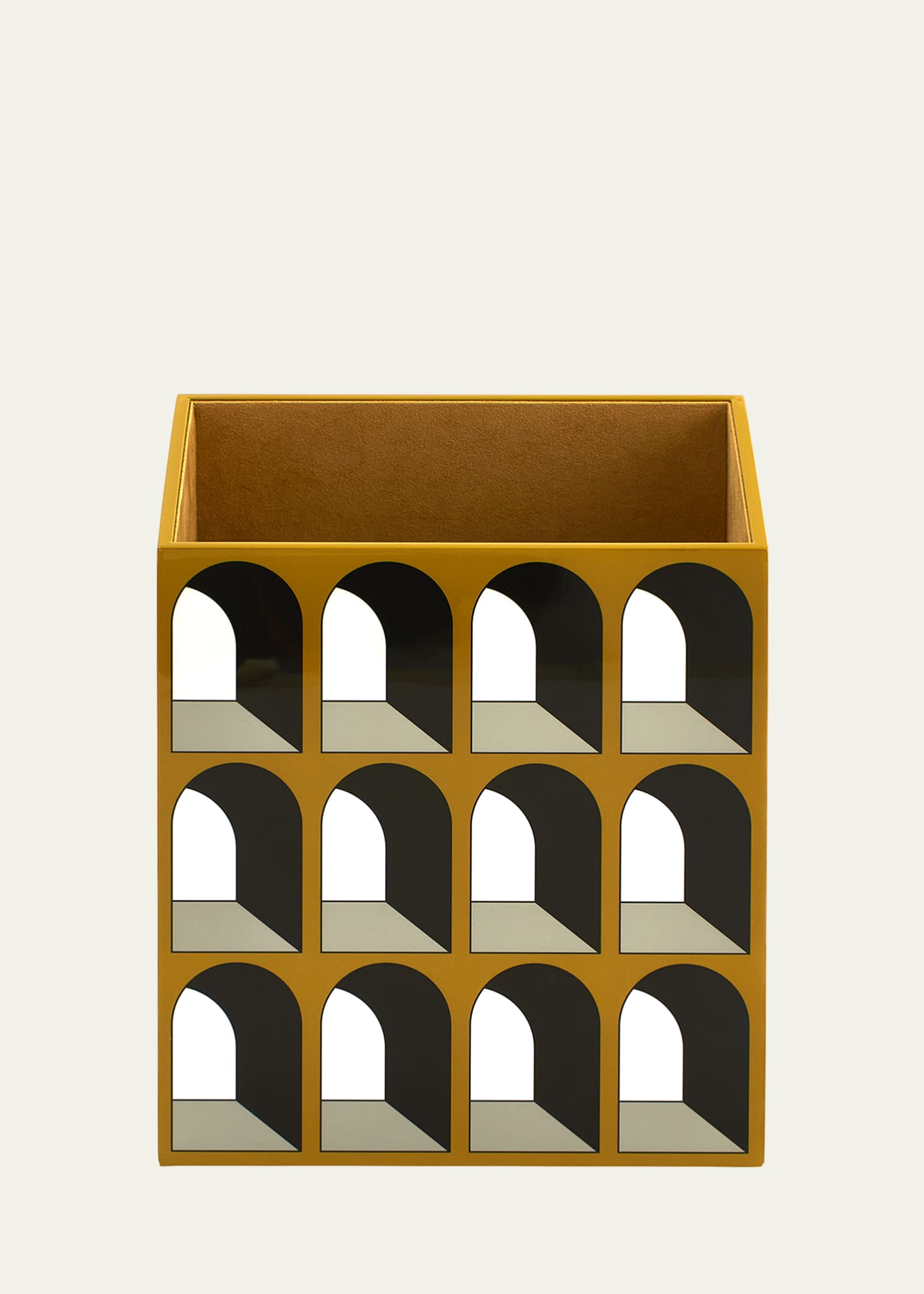 Arcade Lacquer Waste Basket