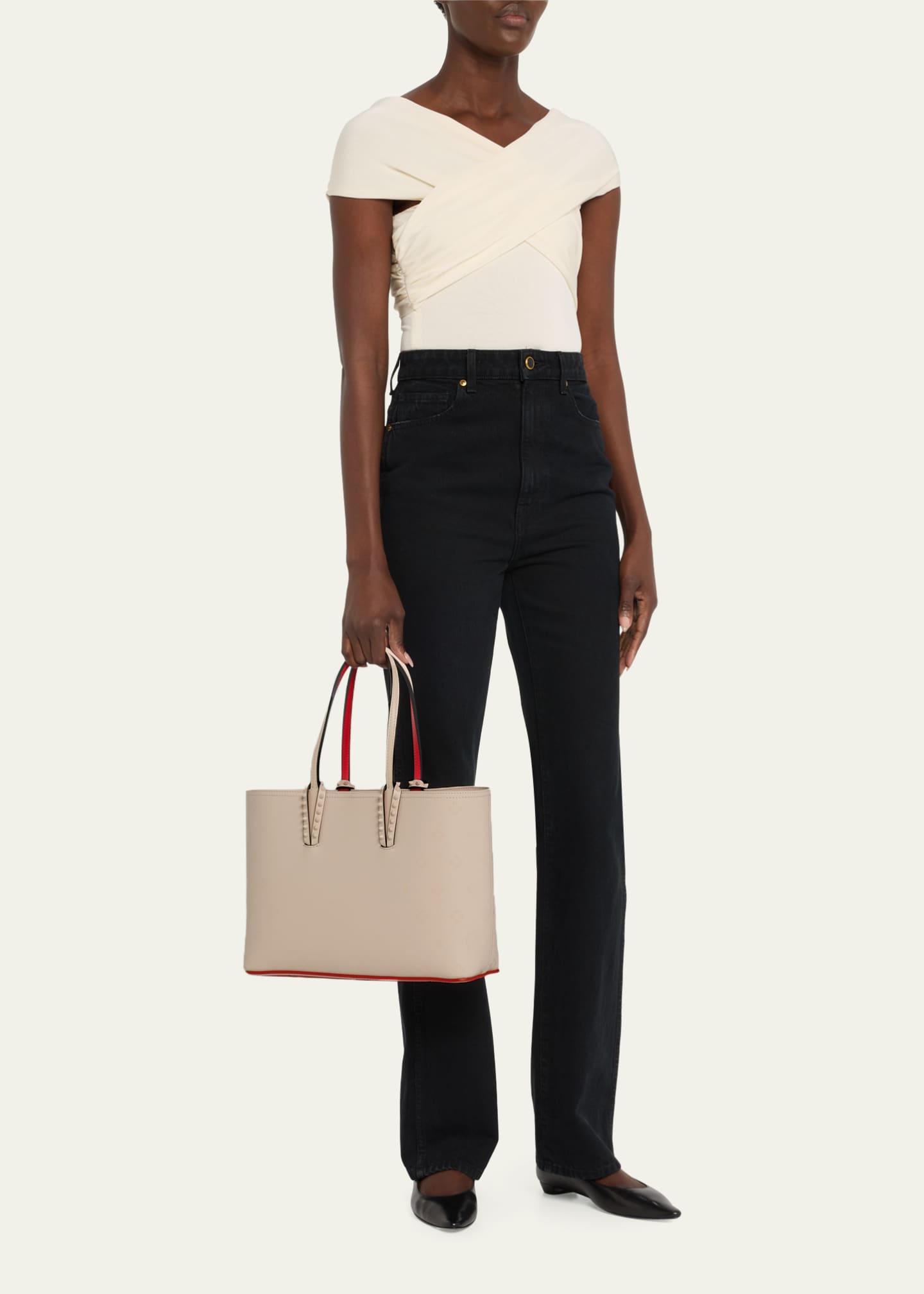 Christian Louboutin Cabata Small Tote in Loubinthesky Print Leather Image 5 of 5