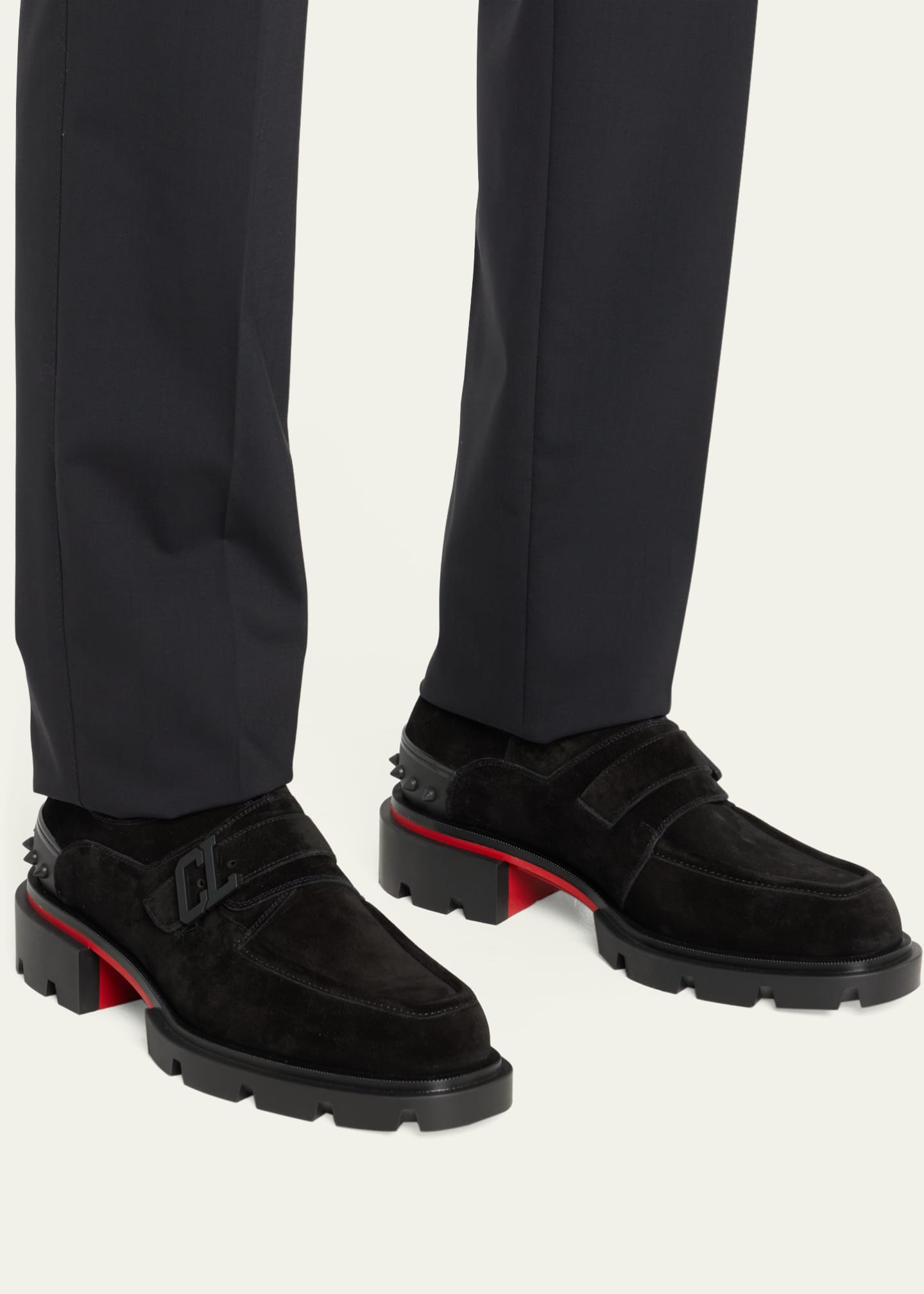 Our Georges Leather Lace Up Shoes in Black - Christian Louboutin