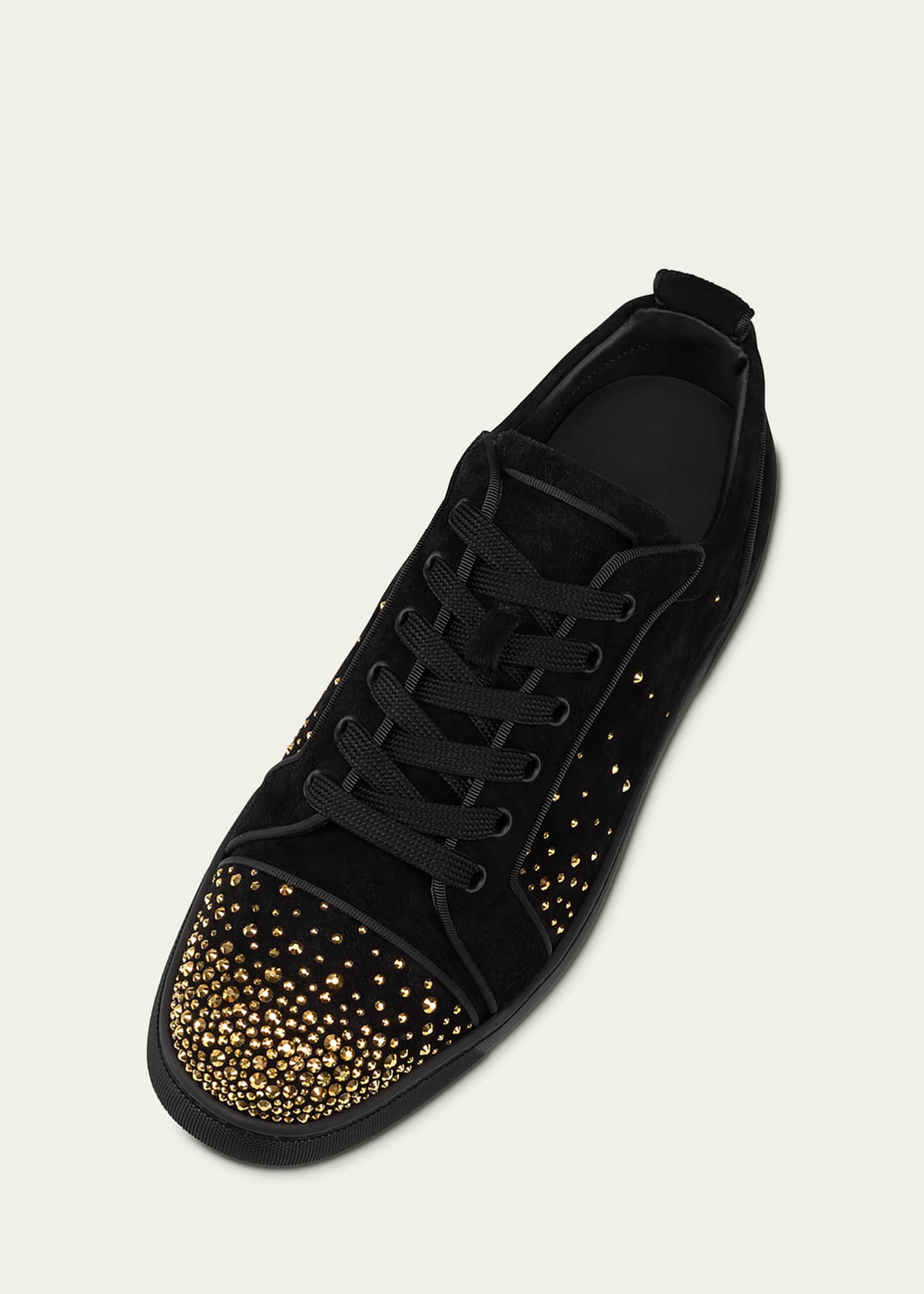 Christian Louboutin Men s Degralouis Junior Strass Flat Low Top Sneakers