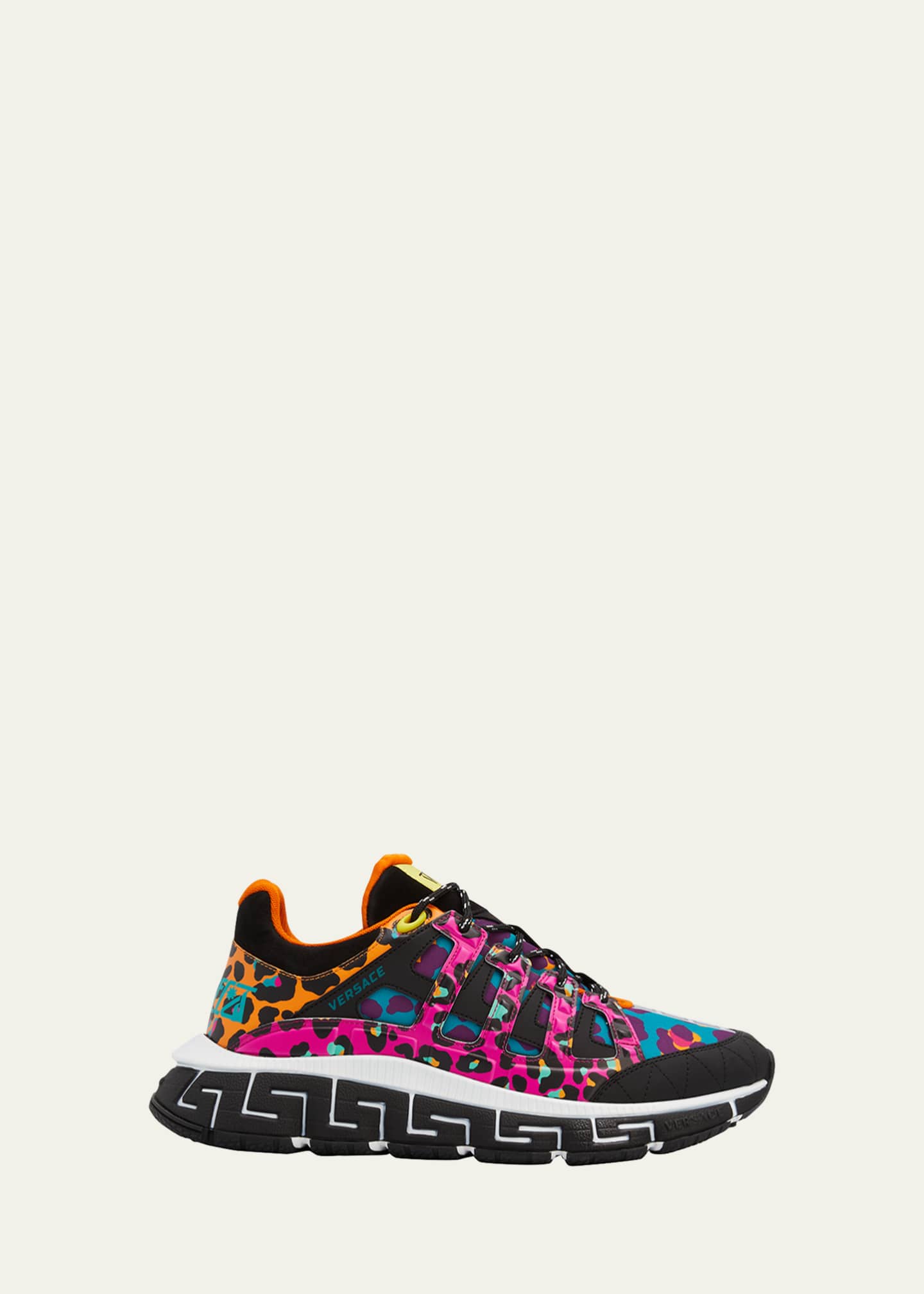 Versace men s trigreca multicolor leopard print sneakers bergdorf goodman