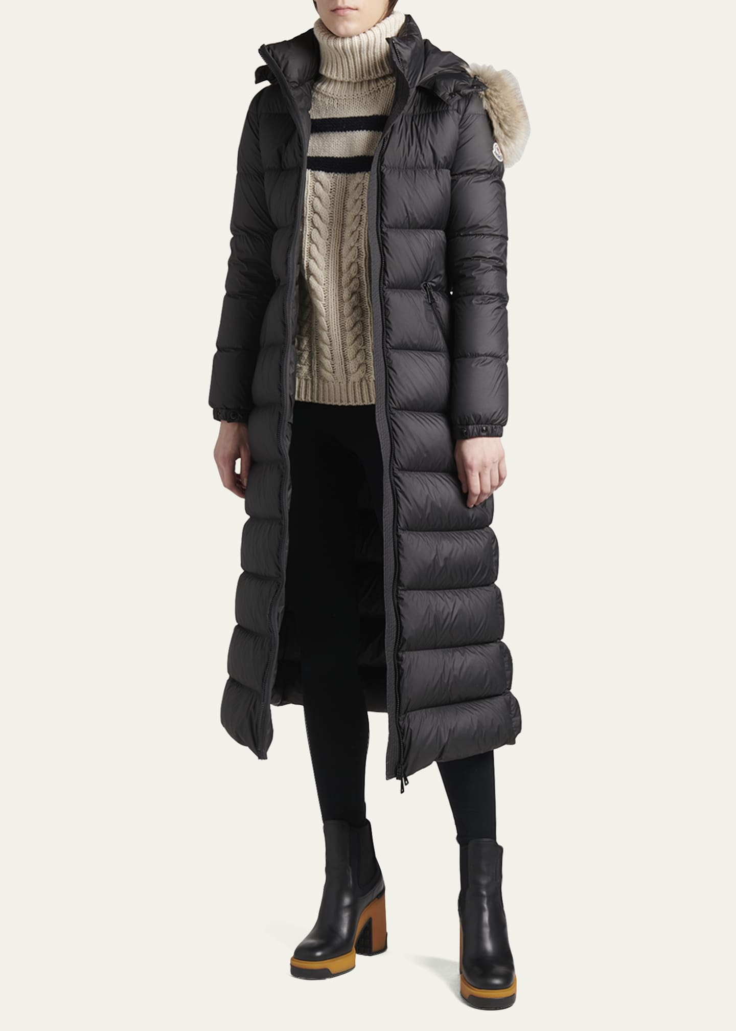 Moncler Fudson Long Puffer Coat - Bergdorf Goodman