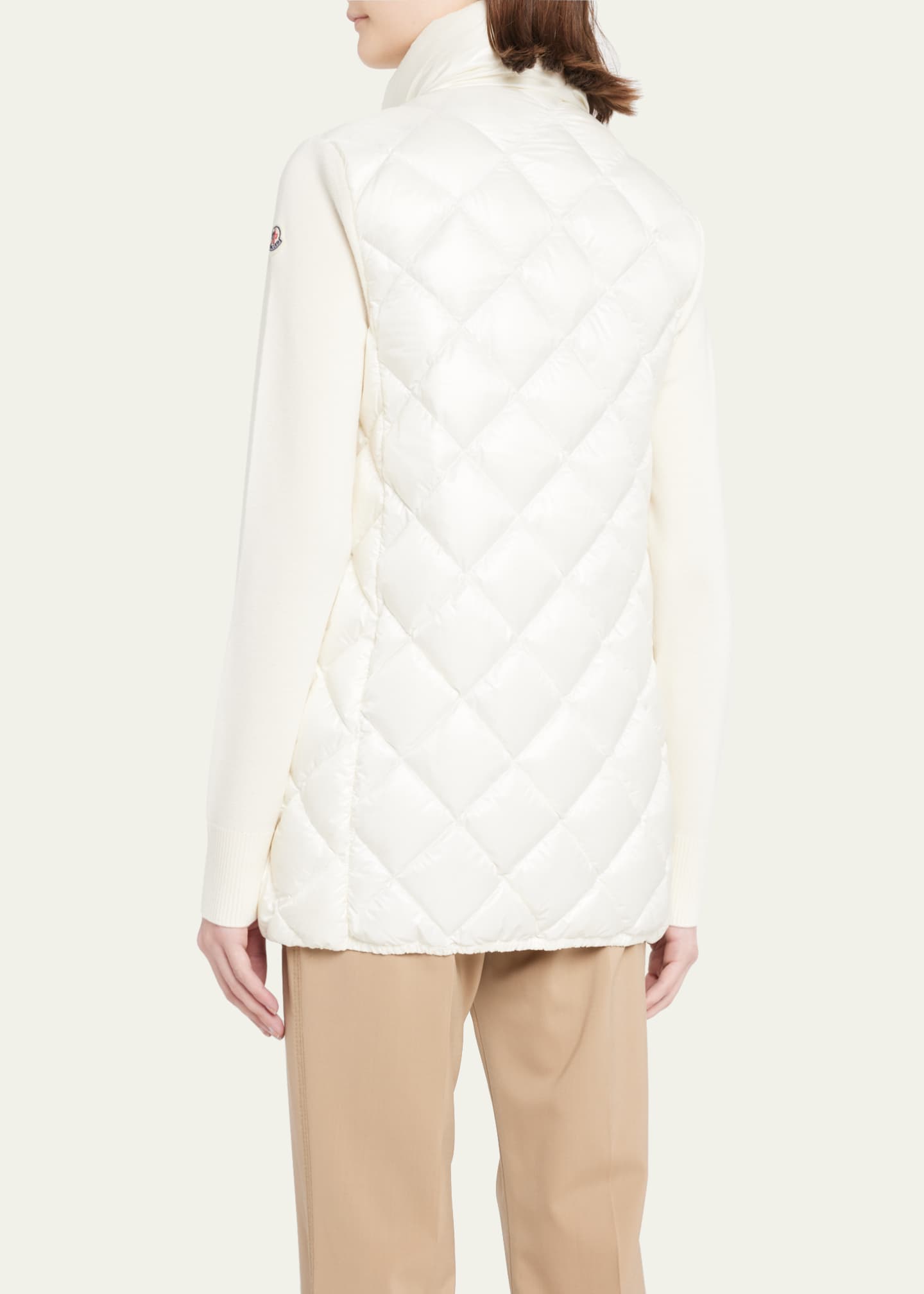 Moncler Mixed Media Cardigan Bergdorf Goodman