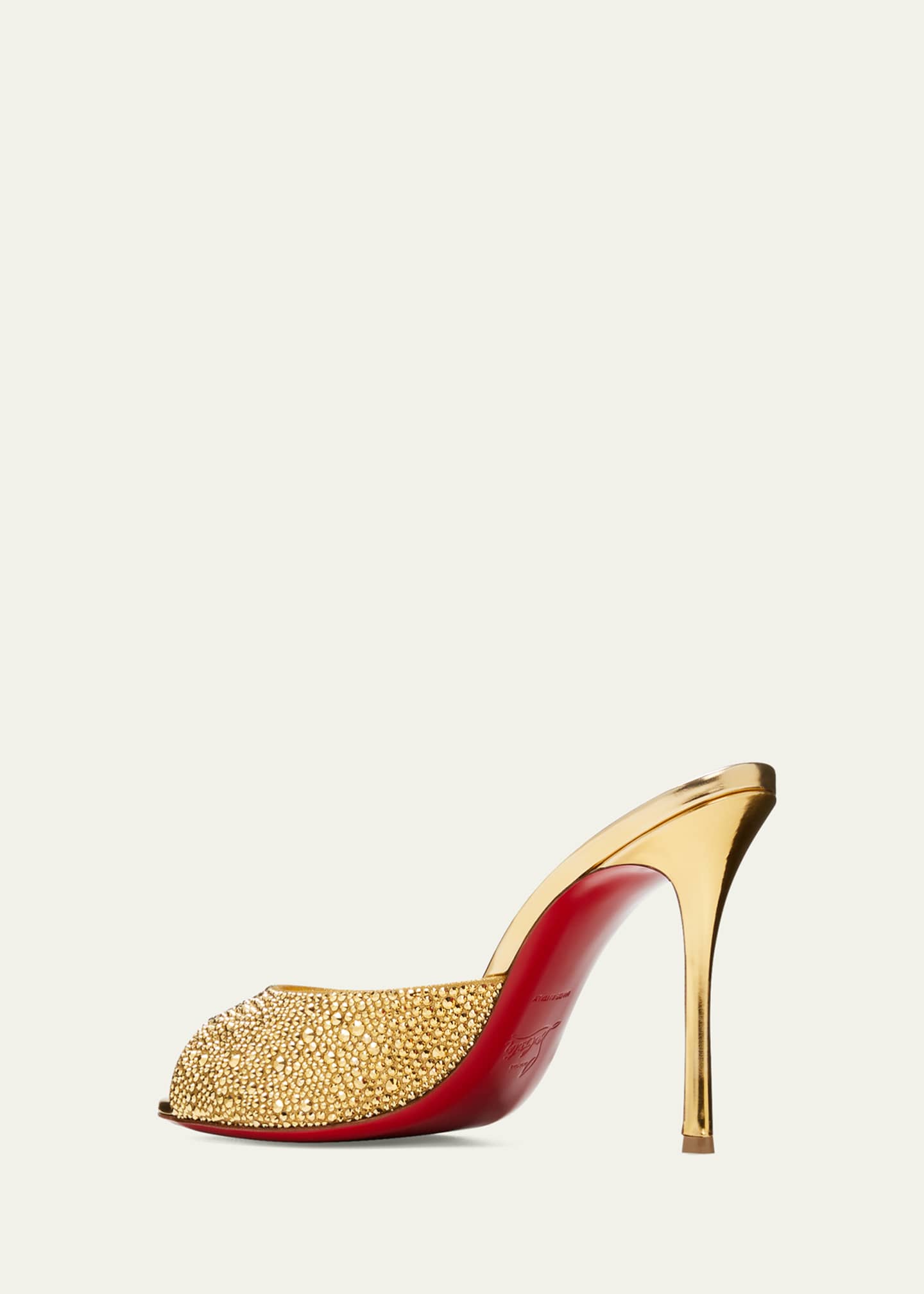 Christian Louboutin Me Dolly Strass Red Sole Slide Sandals