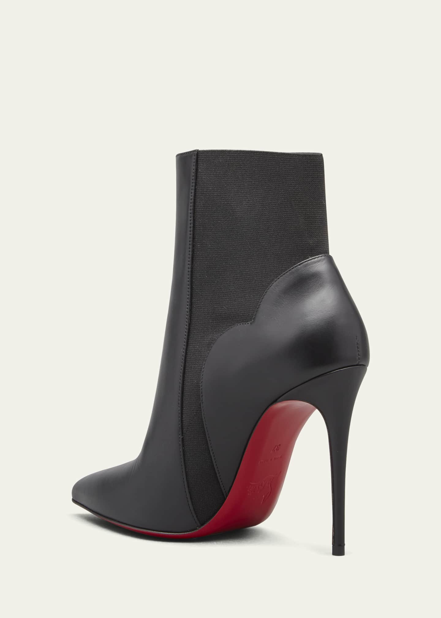 Christian Louboutin Chelsea Chick Red Sole Stiletto Booties Bergdorf