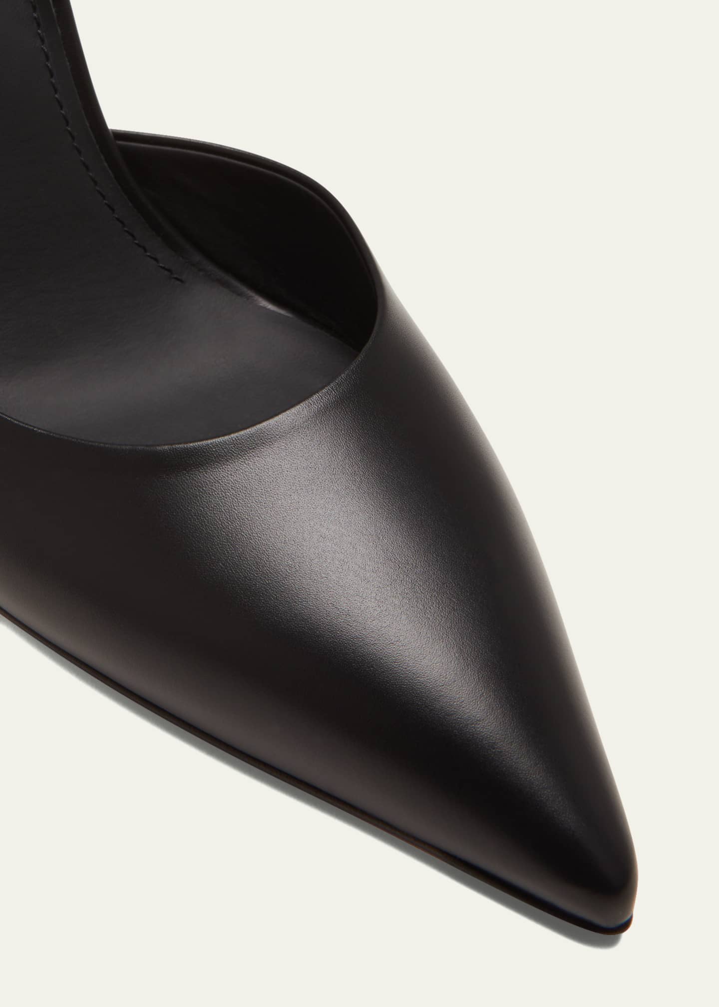 Fendi black leather slingbacks hotsell