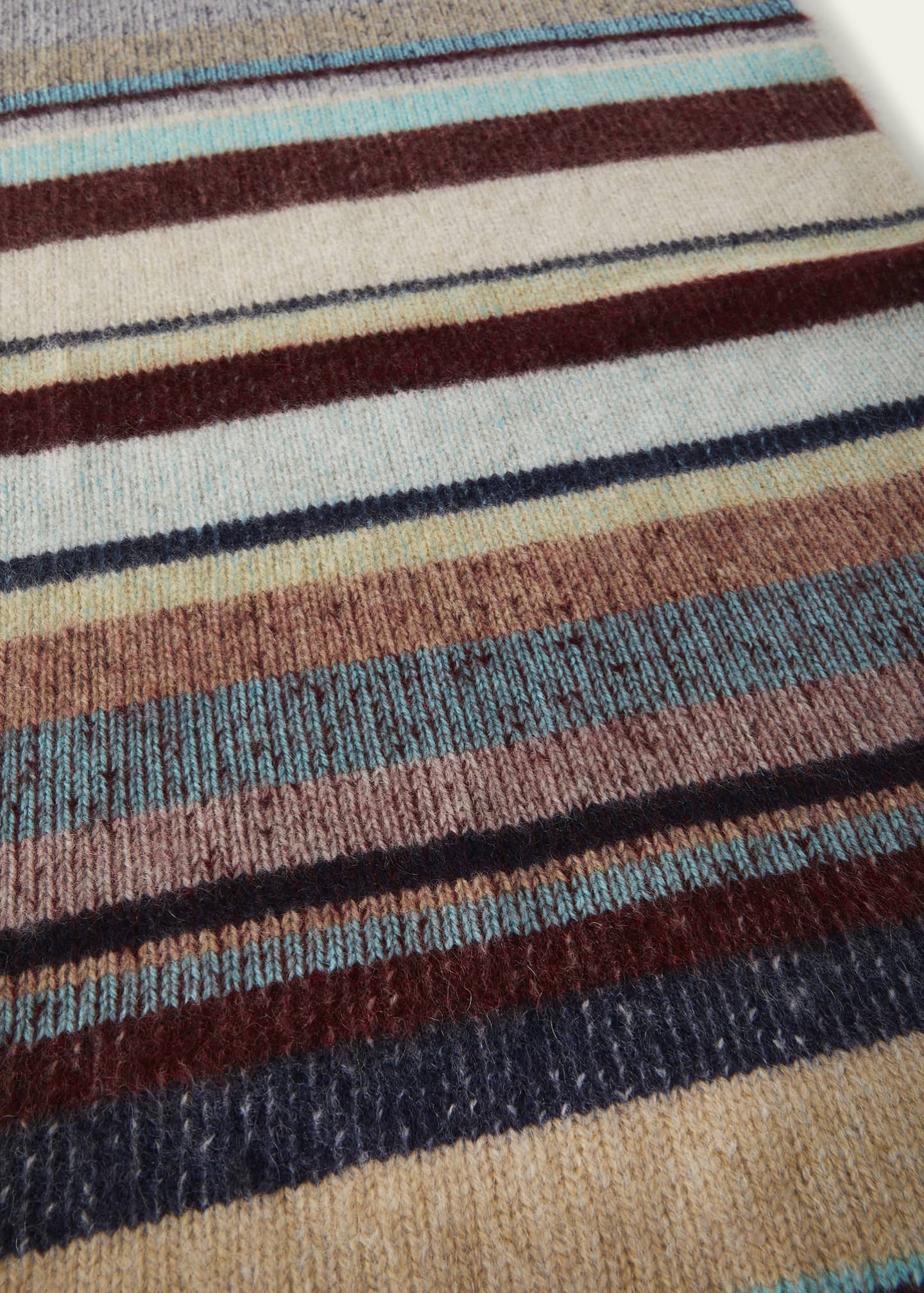 The Elder Statesman Cashmere Stripe Super Soft Blanket Image 2 of 3