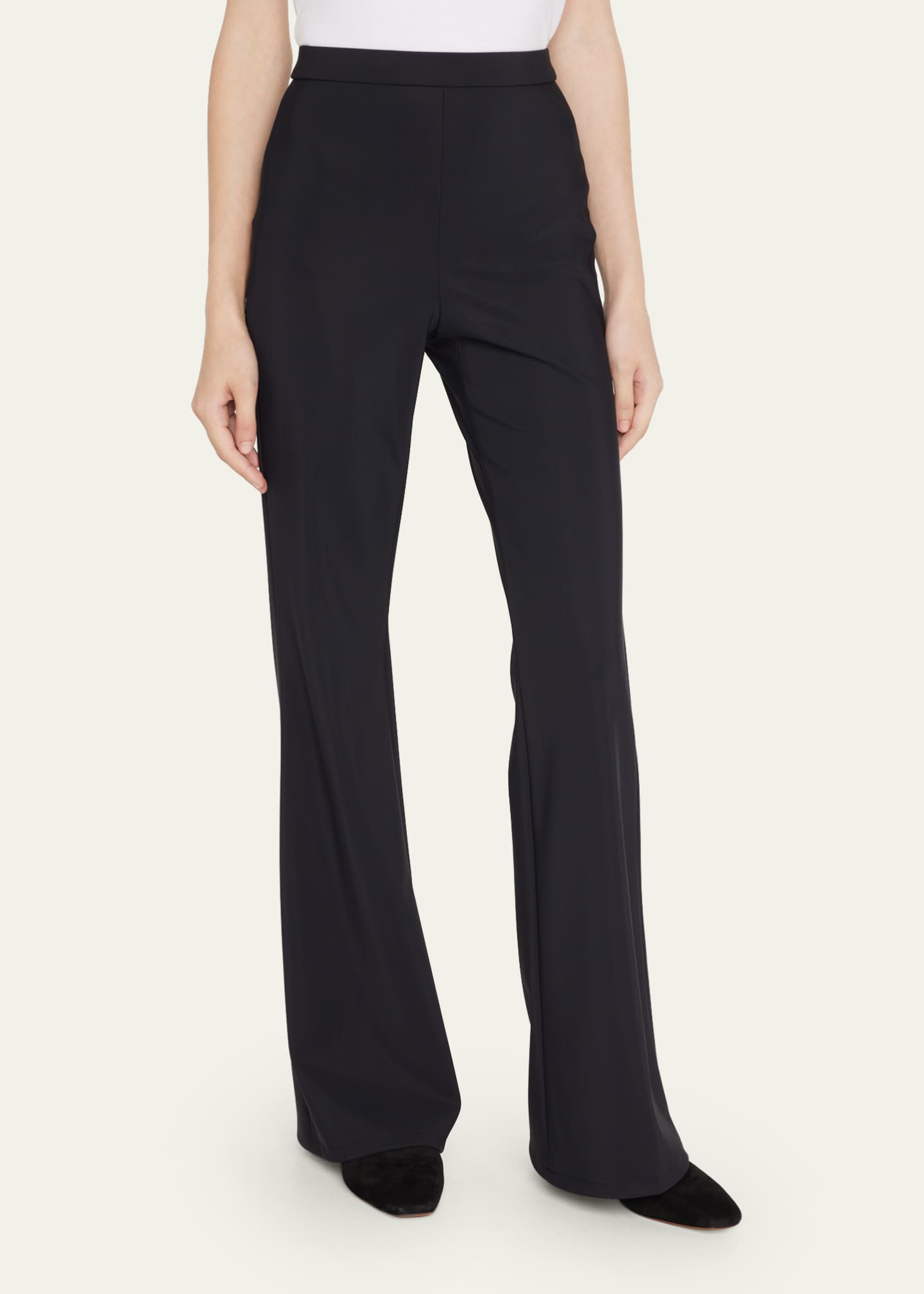 Ponte High Waist Flared Pants