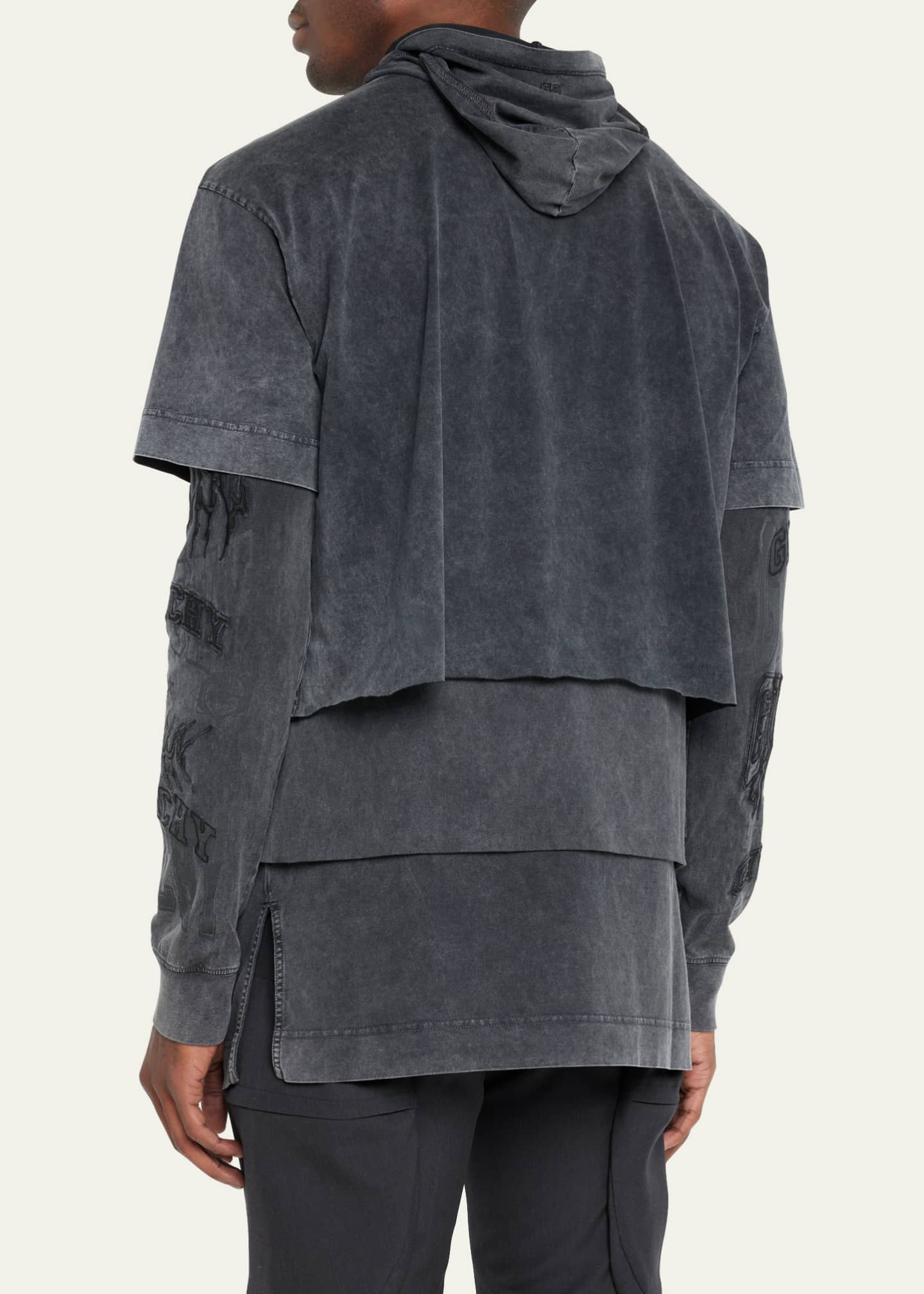 exempt native zone Givenchy Men's Layered Graphic T-Shirt w/ Balaclava - Bergdorf Goodman