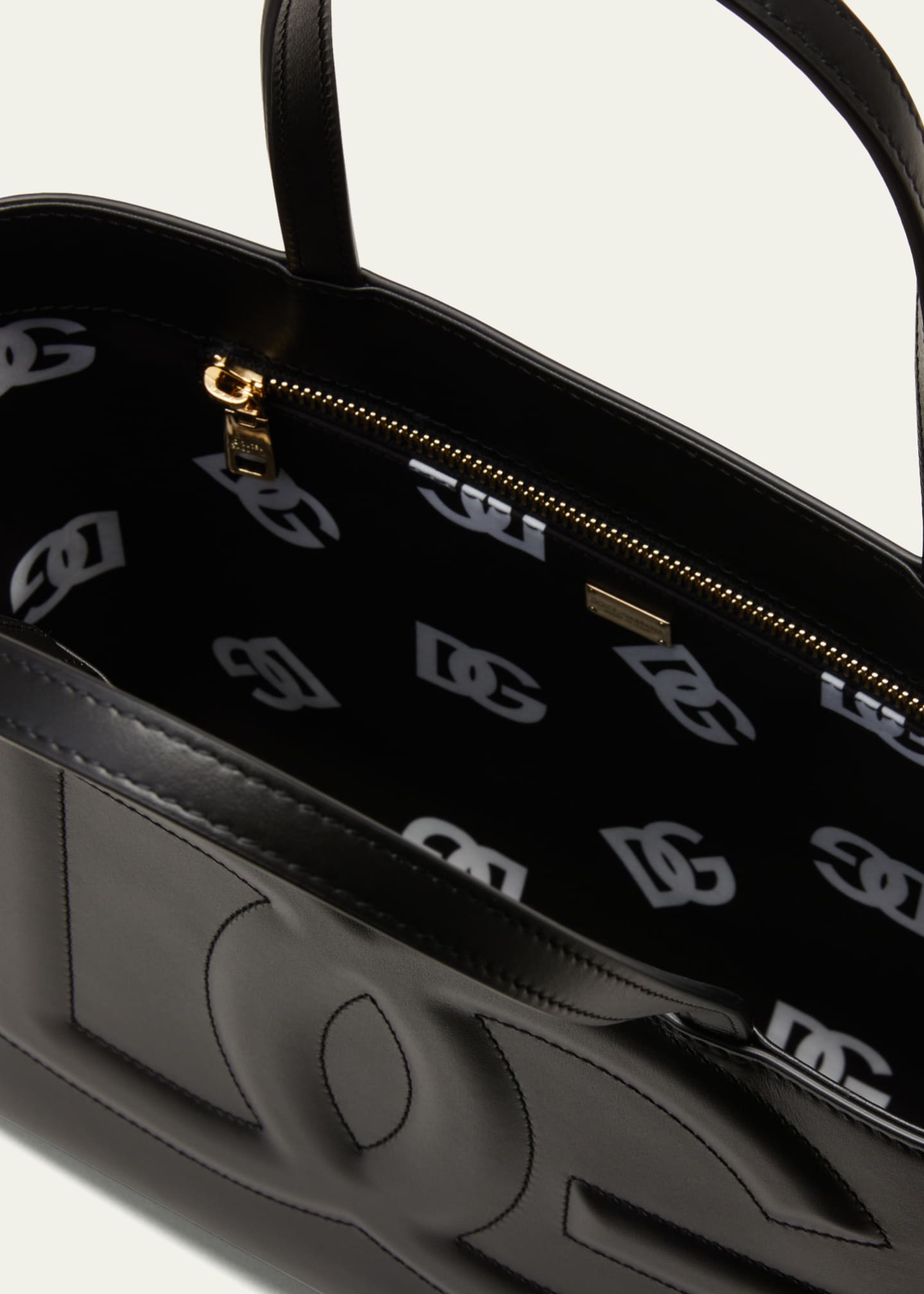 Dolce&Gabbana DG Logo Leather Tote Bag Image 4 of 5