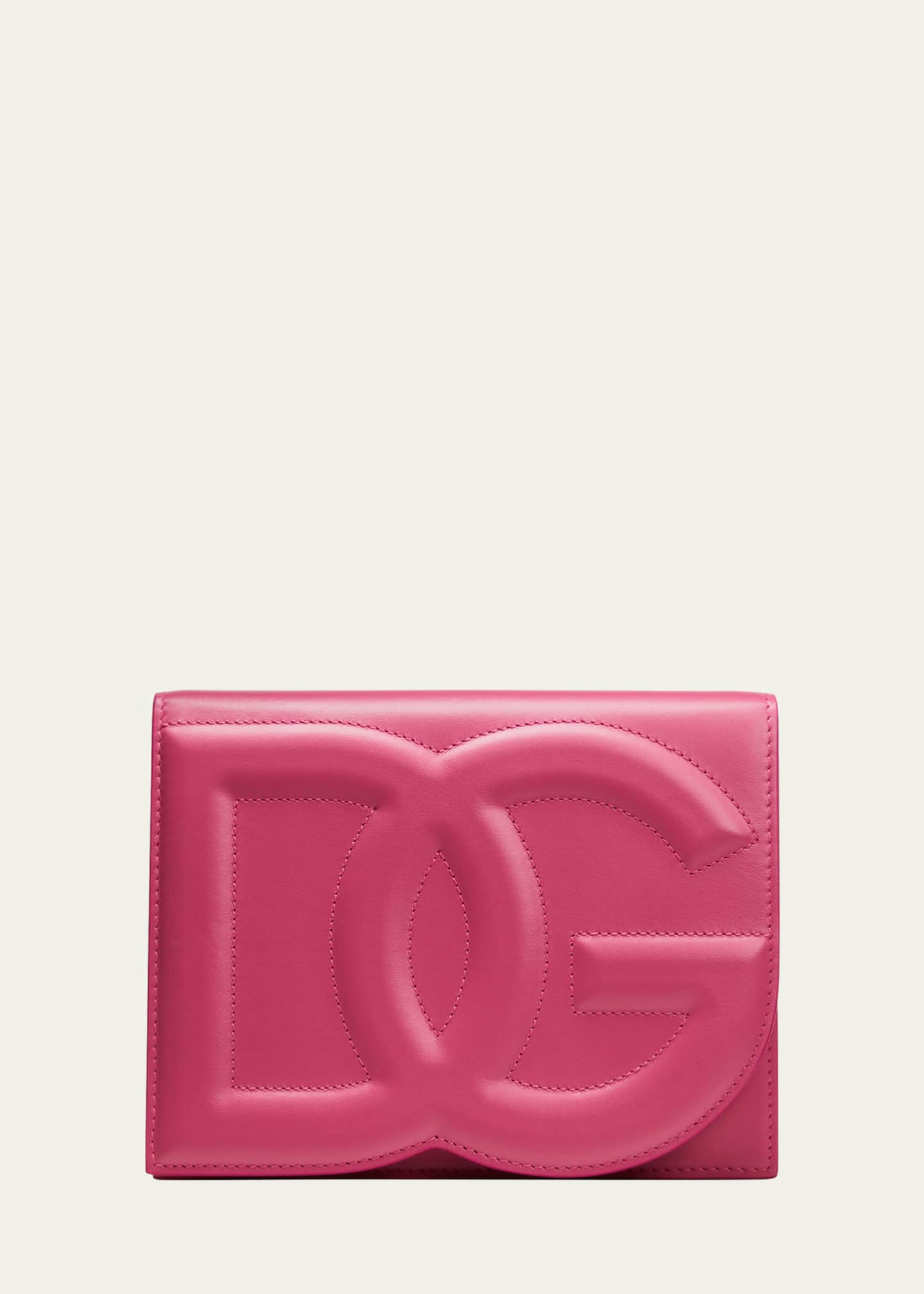 Dolce&Gabbana DG Logo Flap Leather Shoulder Bag