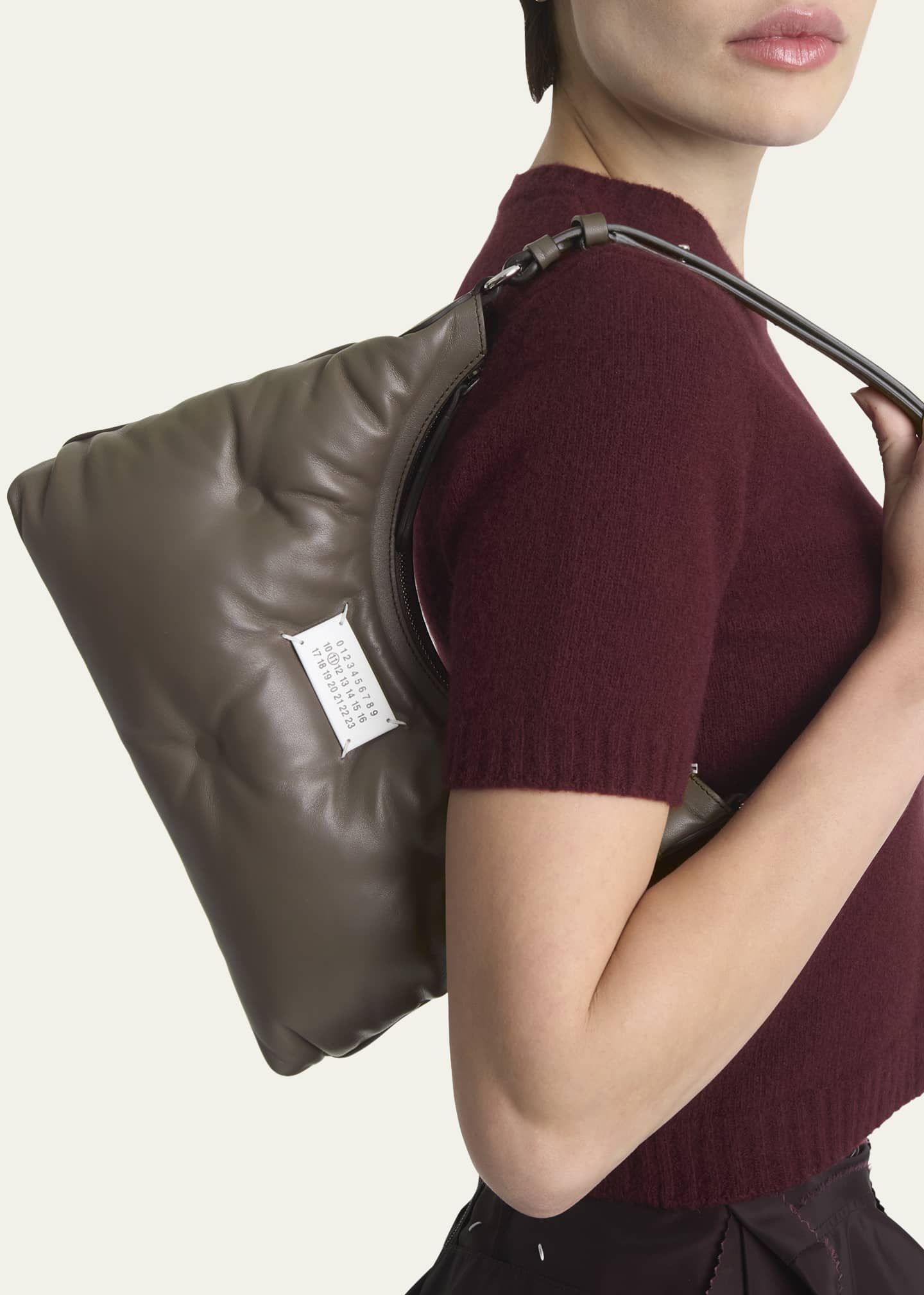 Maison Margiela Glam Slam Small Puffy Leather Shoulder Bag Image 2 of 5