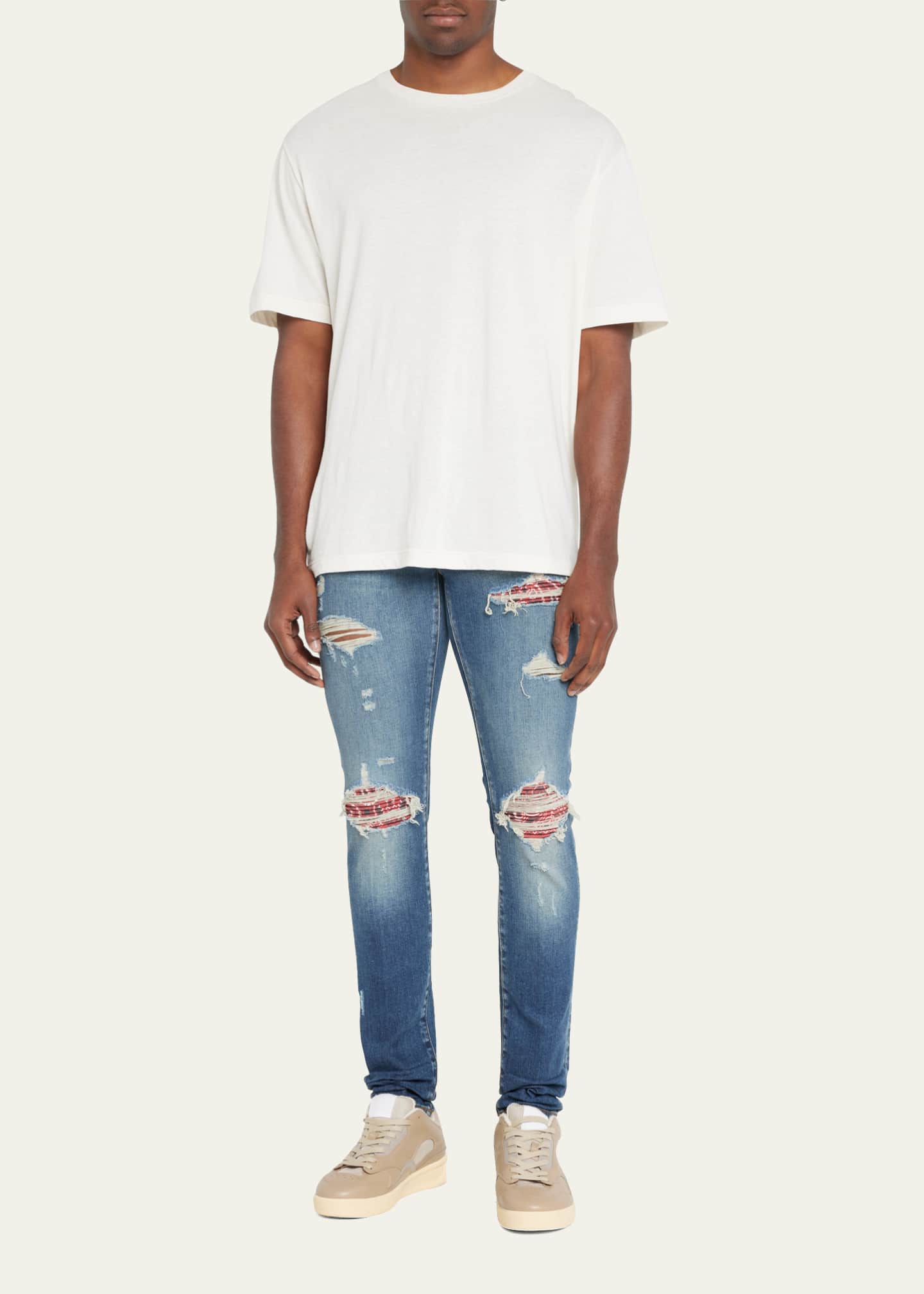 Amiri Men's MX1 Bandana Skinny Jeans Bergdorf Goodman