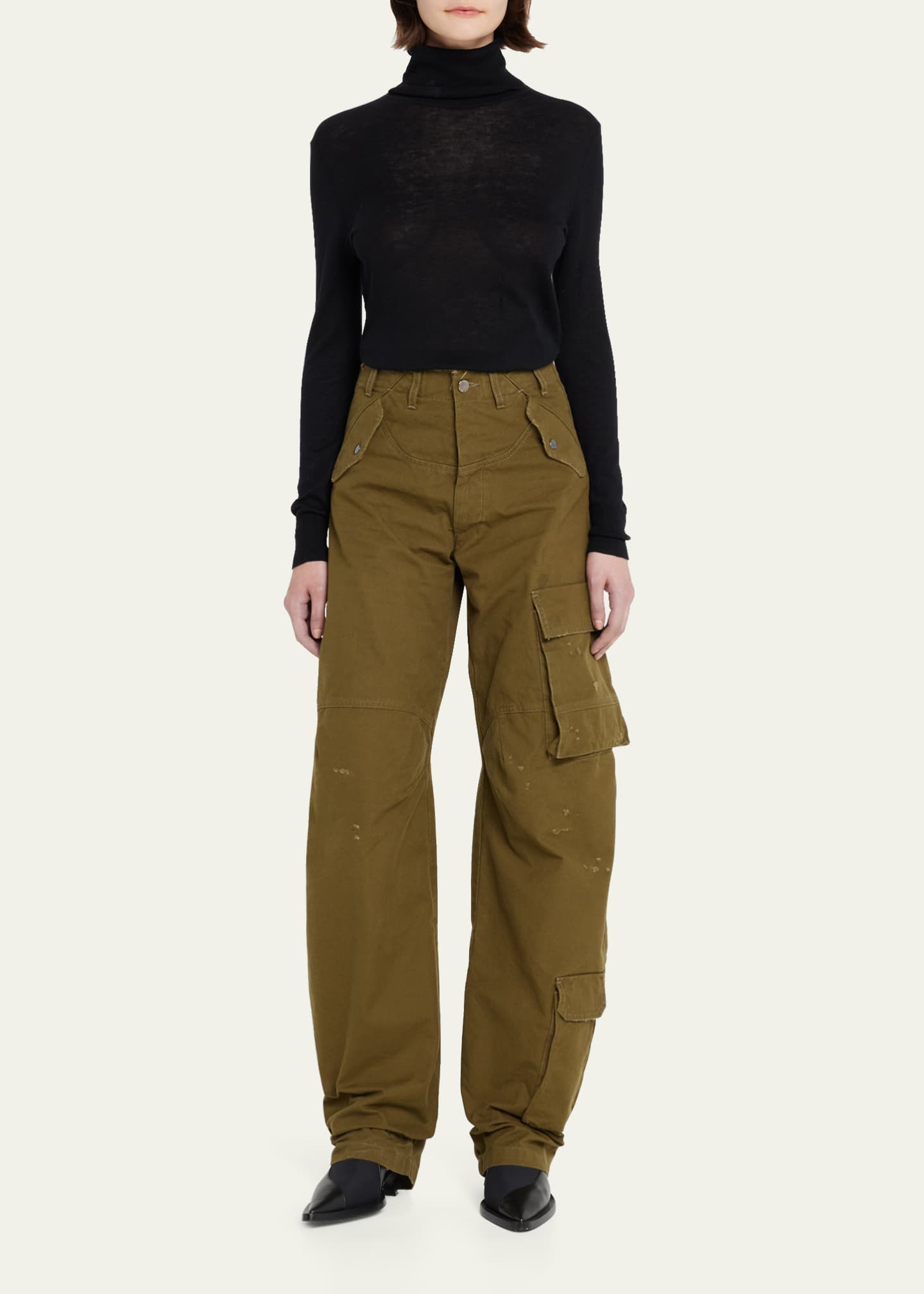 DARKPARK Rosalind Wide Tapered Cargo Pants - Bergdorf Goodman