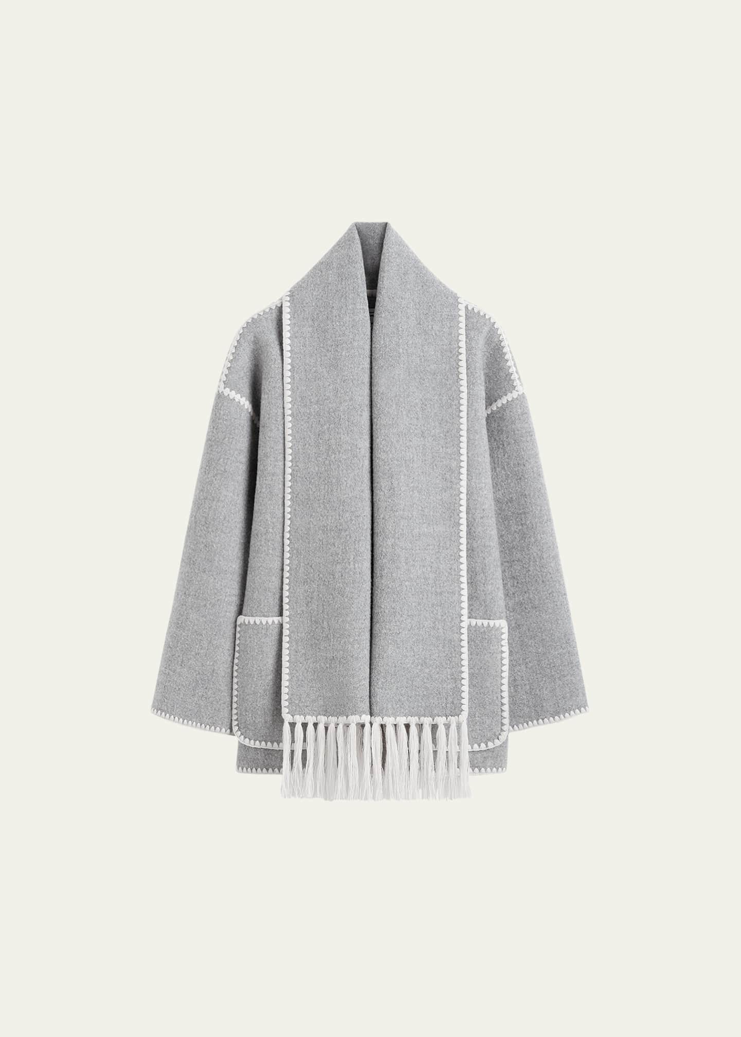embroidered scarf jacket