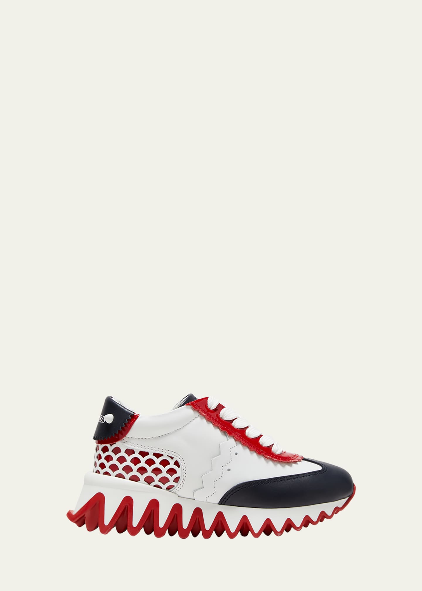 Louis Vuitton White & Red 'Runner' Sneakers