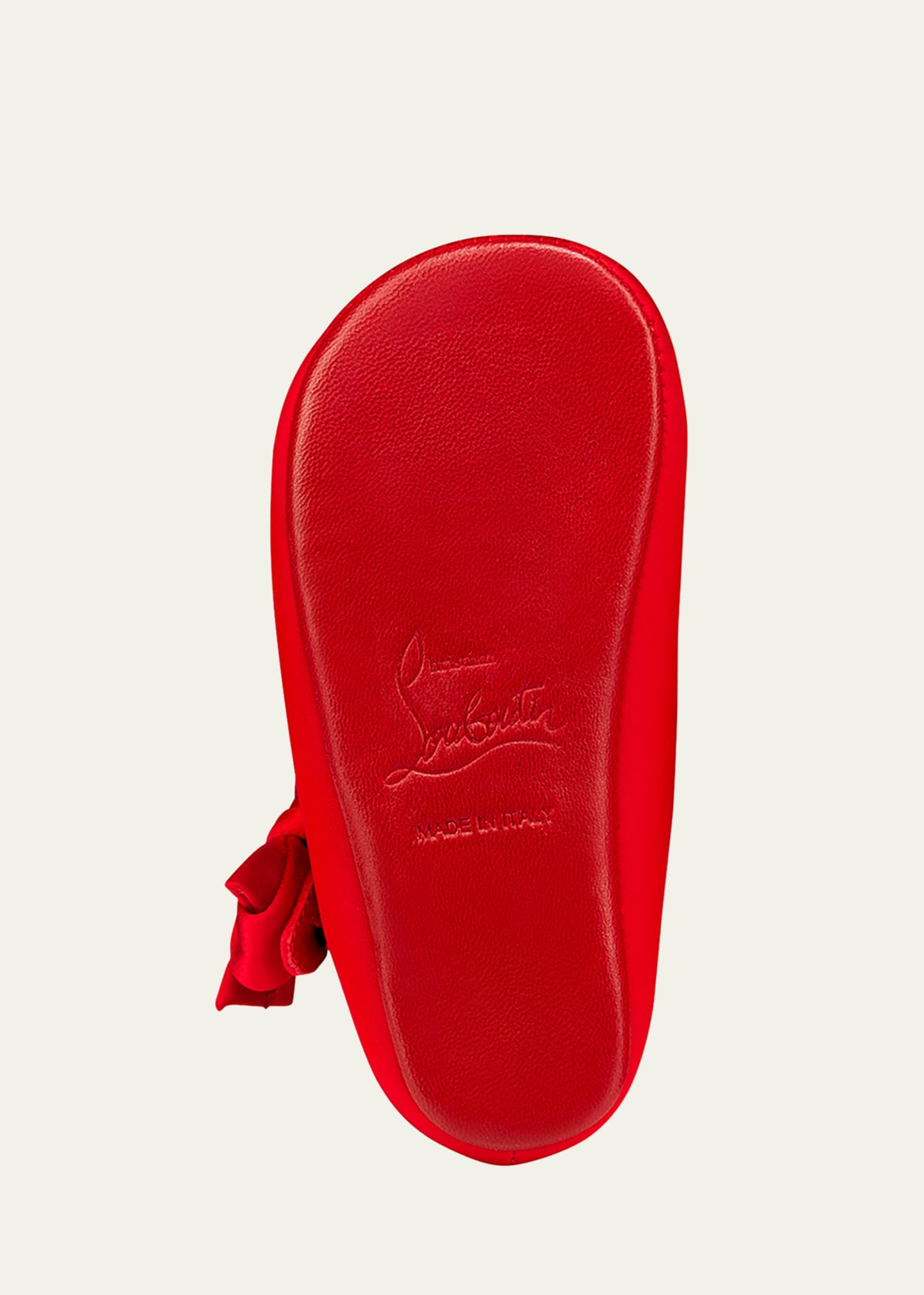 Christian Louboutin Girl s Lou Satin Bow Ballet Flats Baby