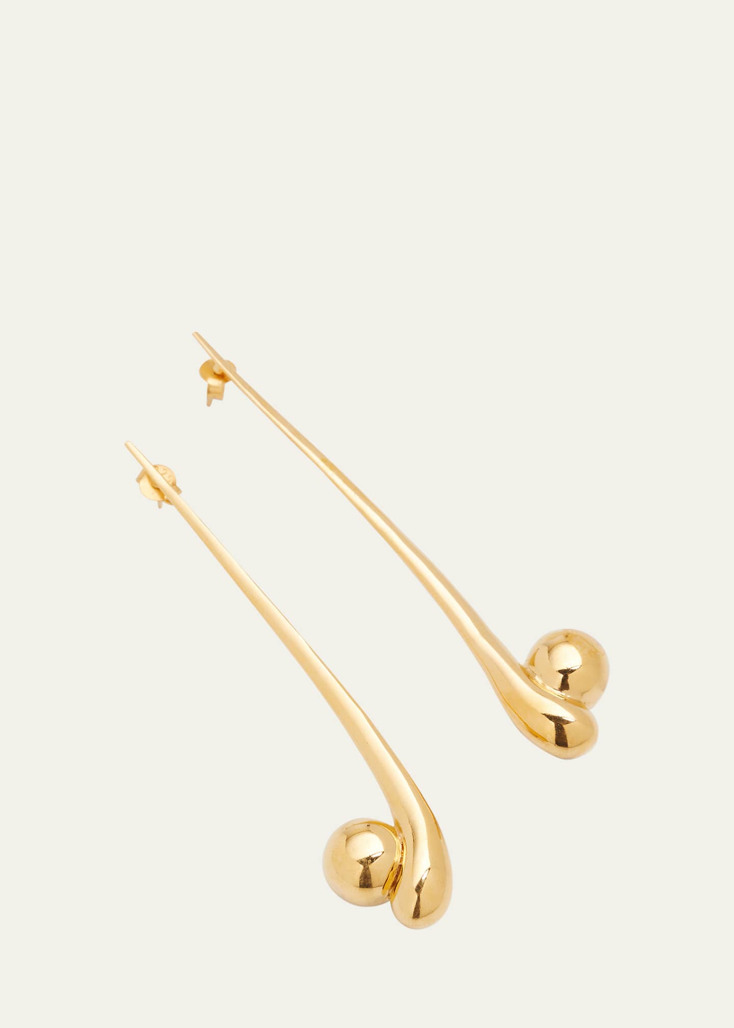 KHIRY Adisa Drop Earrings in Nude Polished 18k Vermeil Image 3 of 4