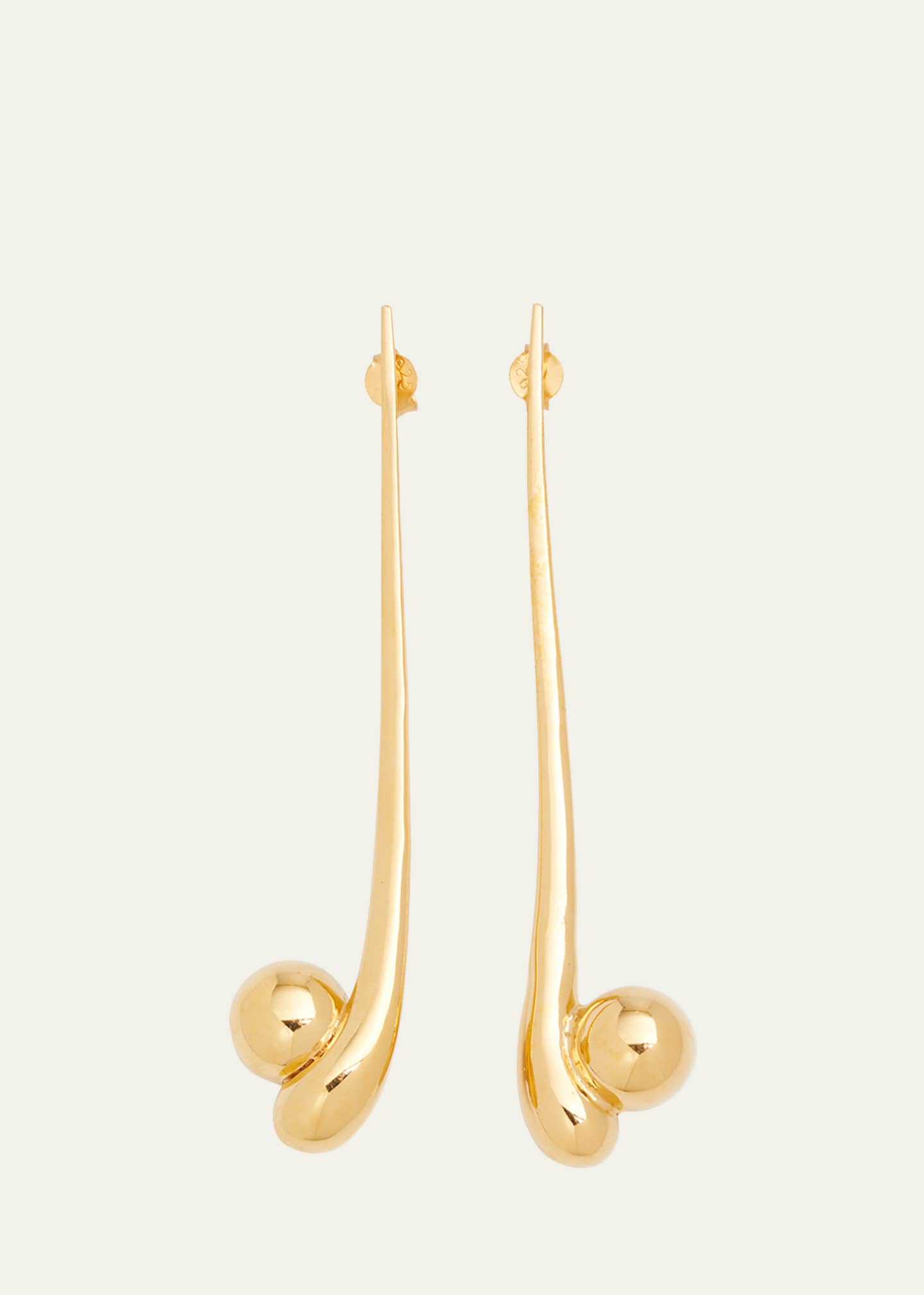 KHIRY Adisa Drop Earrings in Nude Polished 18k Vermeil Image 1 of 4