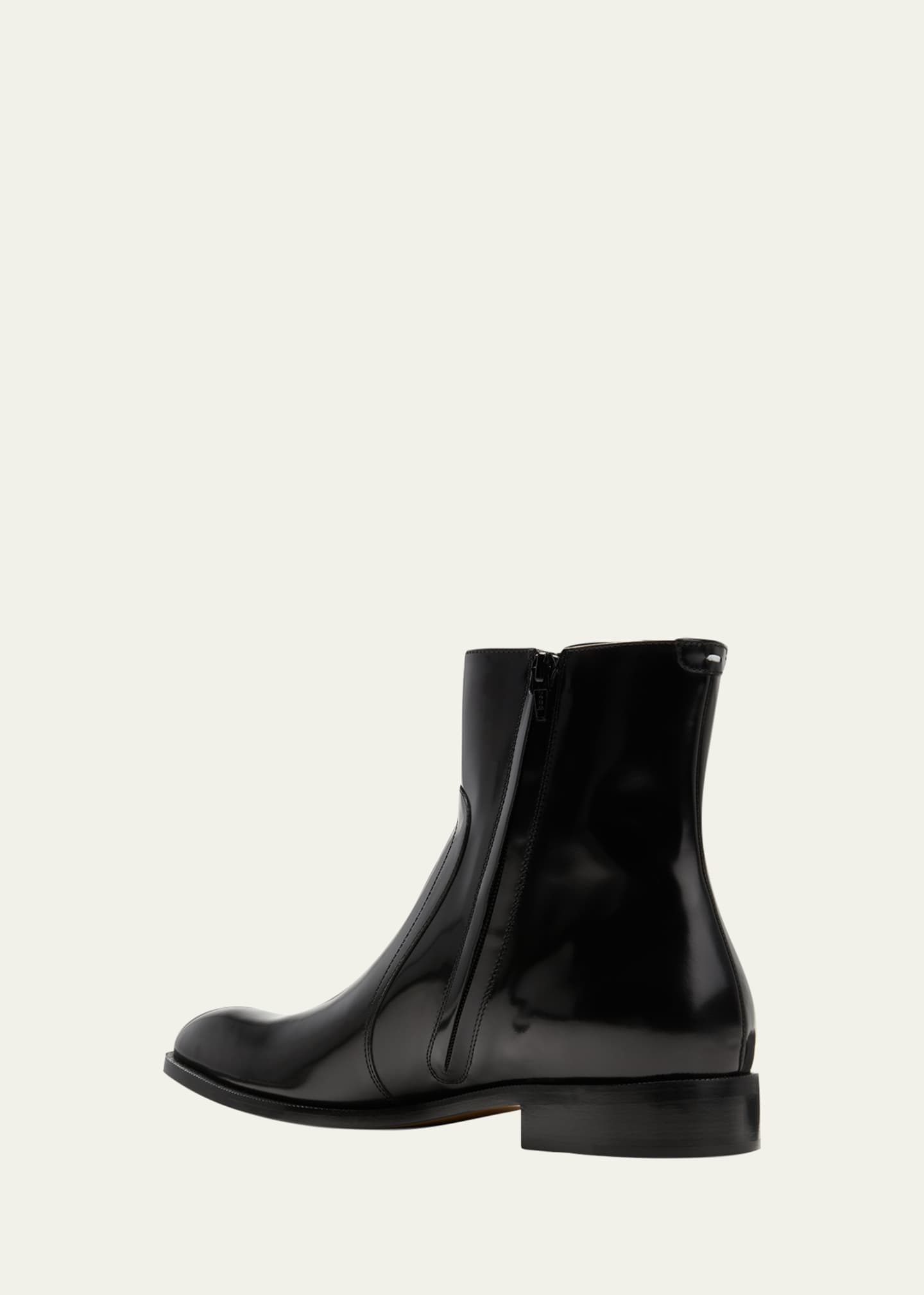 Maison Margiela Men's Leather Zip Ankle Boots - Bergdorf Goodman