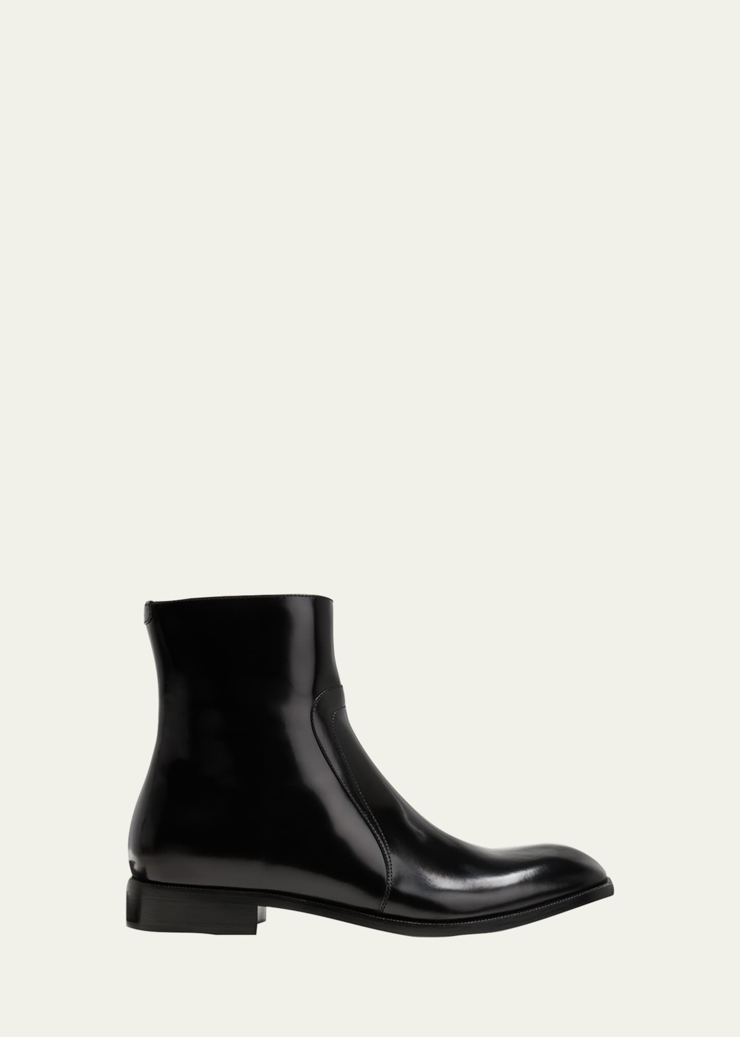 Maison Margiela Men's Leather Zip Ankle Boots - Bergdorf Goodman