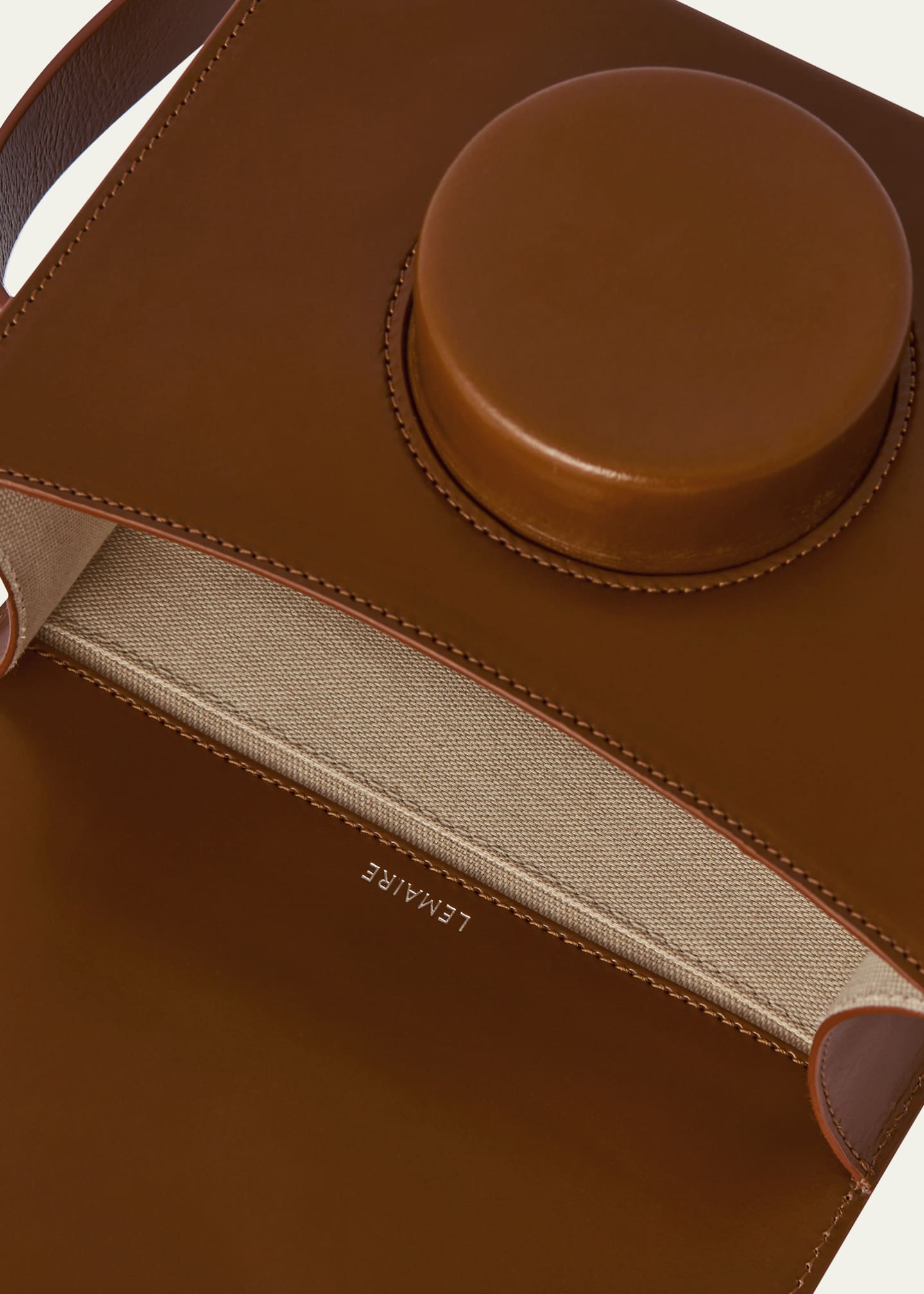 LEMAIRE Flap Leather Camera Crossbody Bag Image 3 of 5