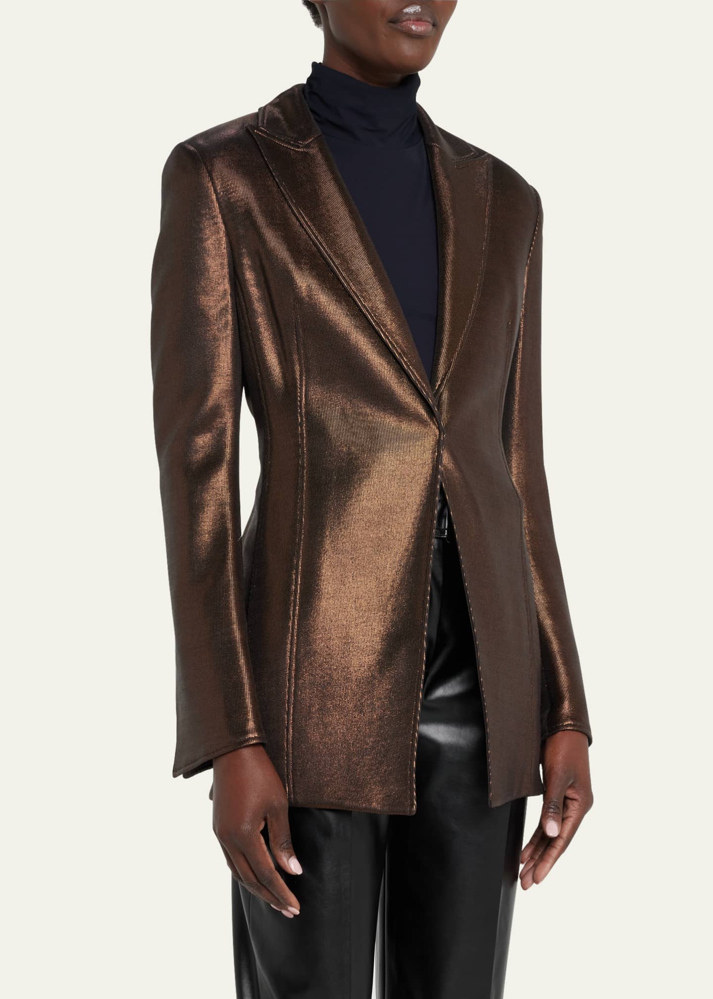 Akris Malina Liquid Jersey Blazer Jacket Bergdorf Goodman