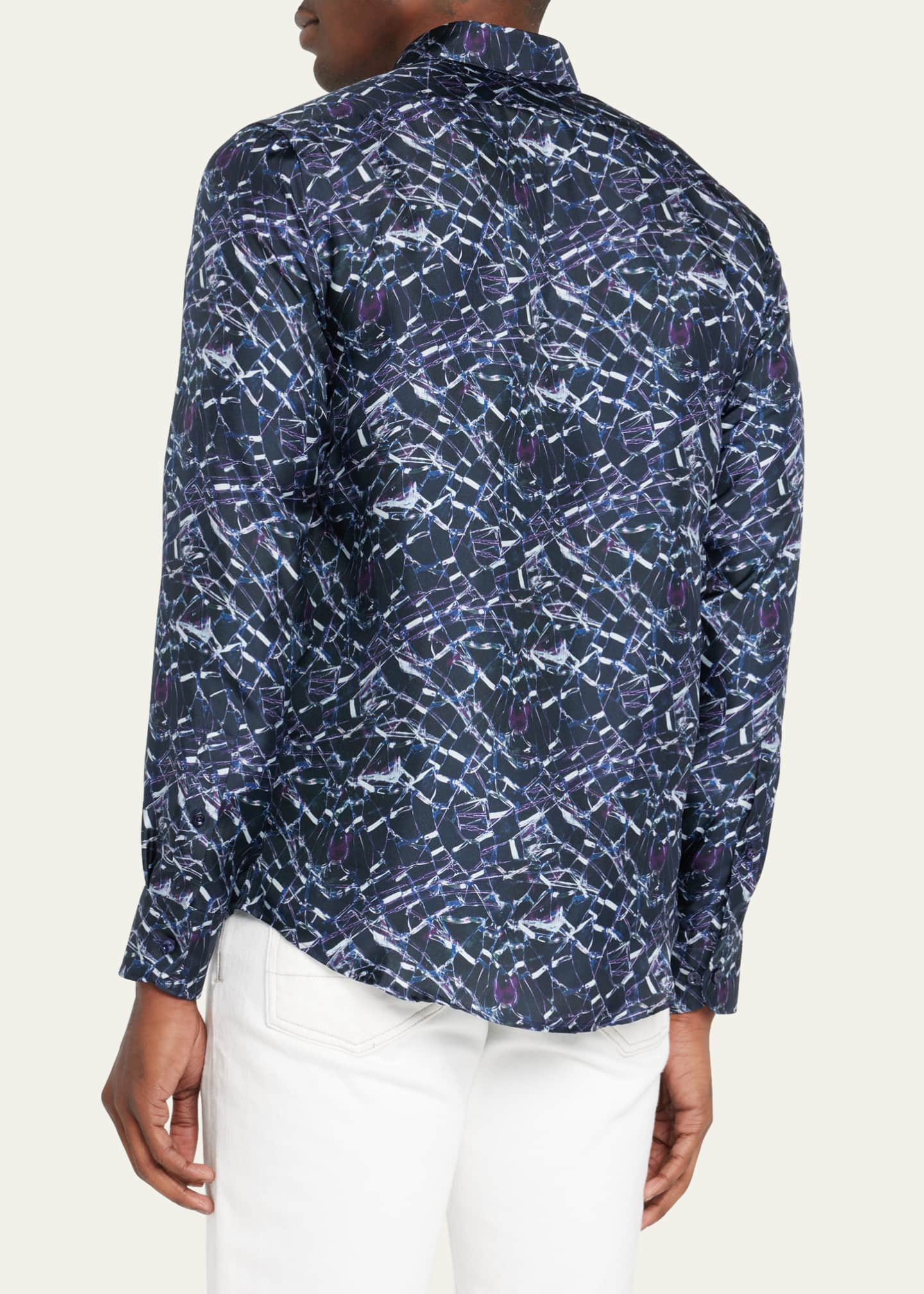 Aanval geluid Knorretje Eton Men's Slim Fit Geometric Silk Dress Shirt - Bergdorf Goodman