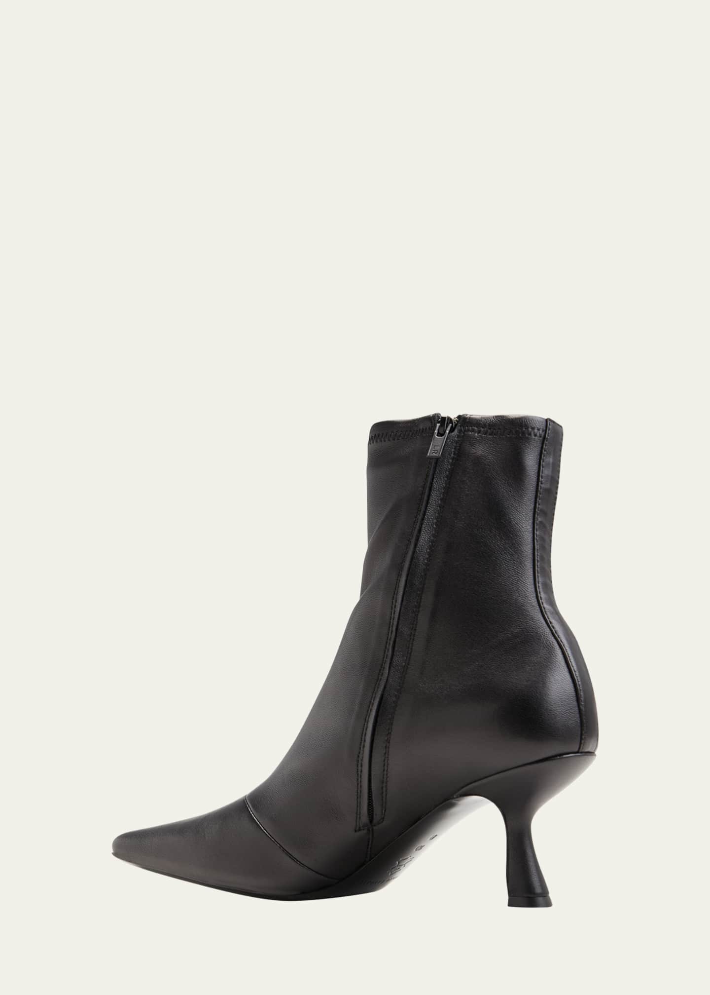 Loeffler Randall Lambskin Kitten-Heel Booties Image 4 of 5