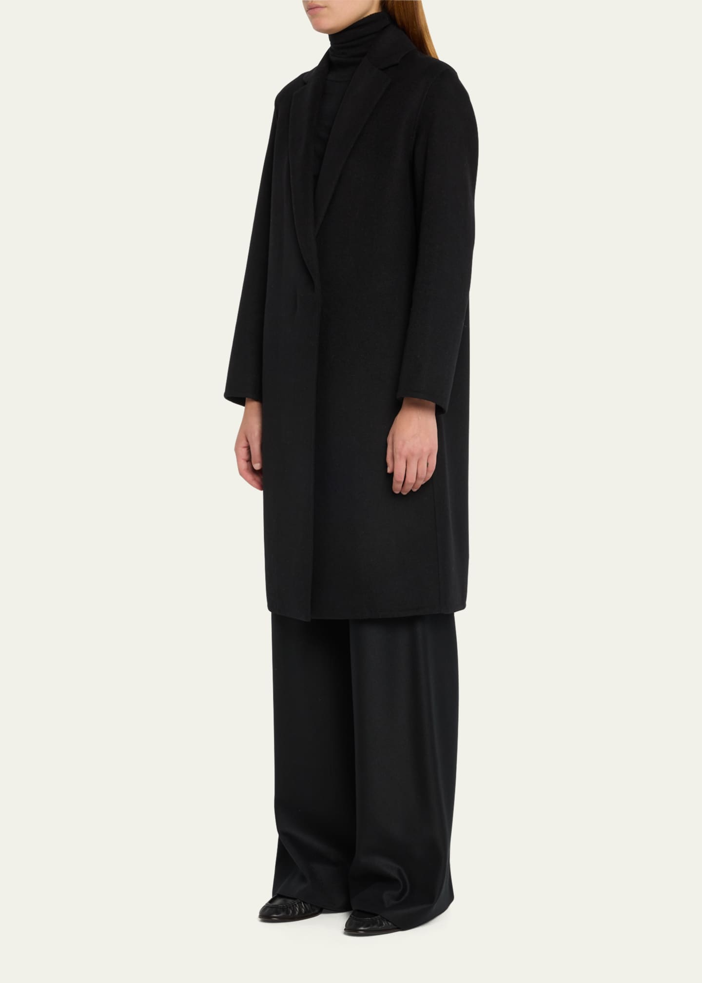 Vince Classic Straight Wool-Blend Coat Image 4 of 5