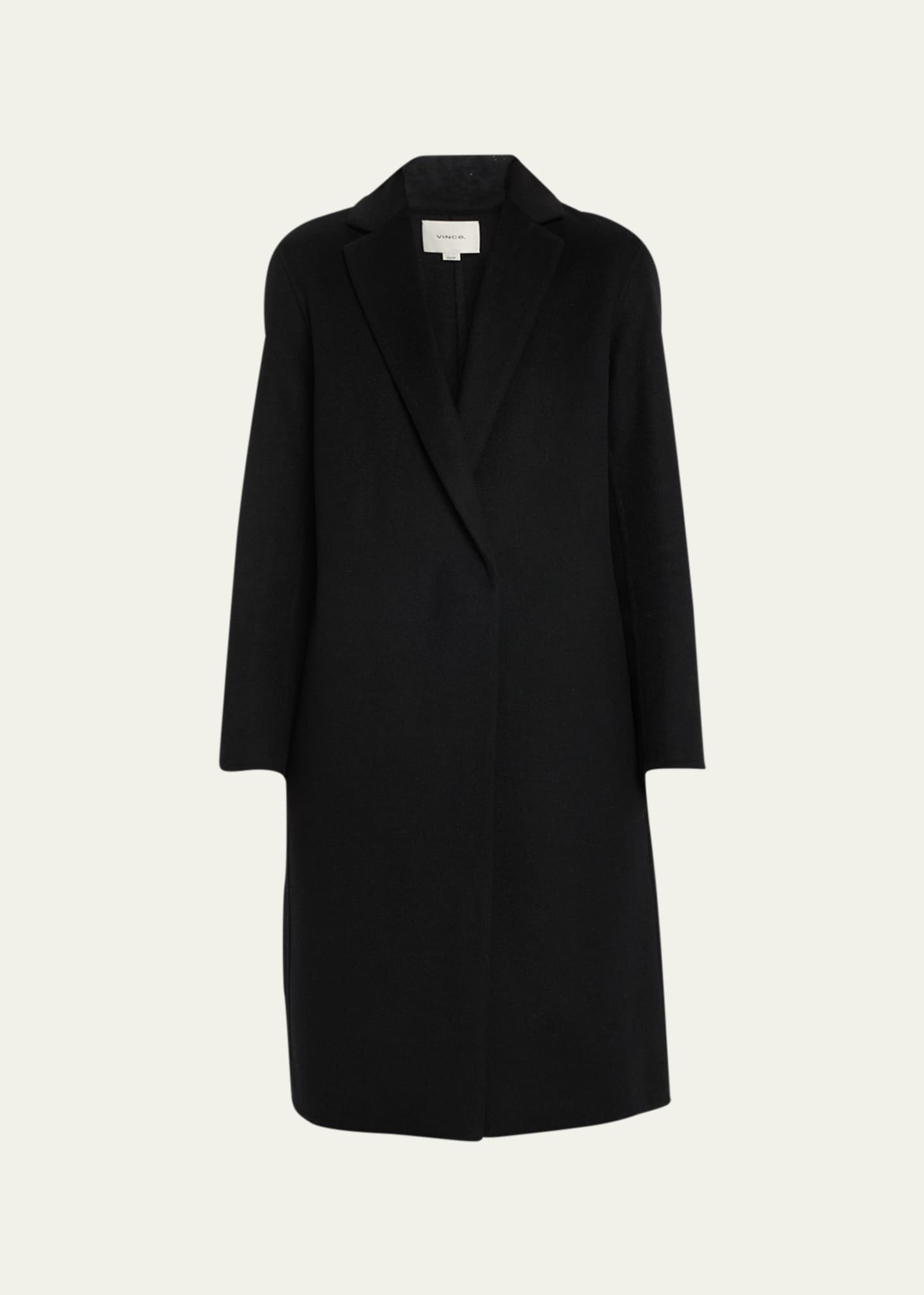 Vince black wool coat shop