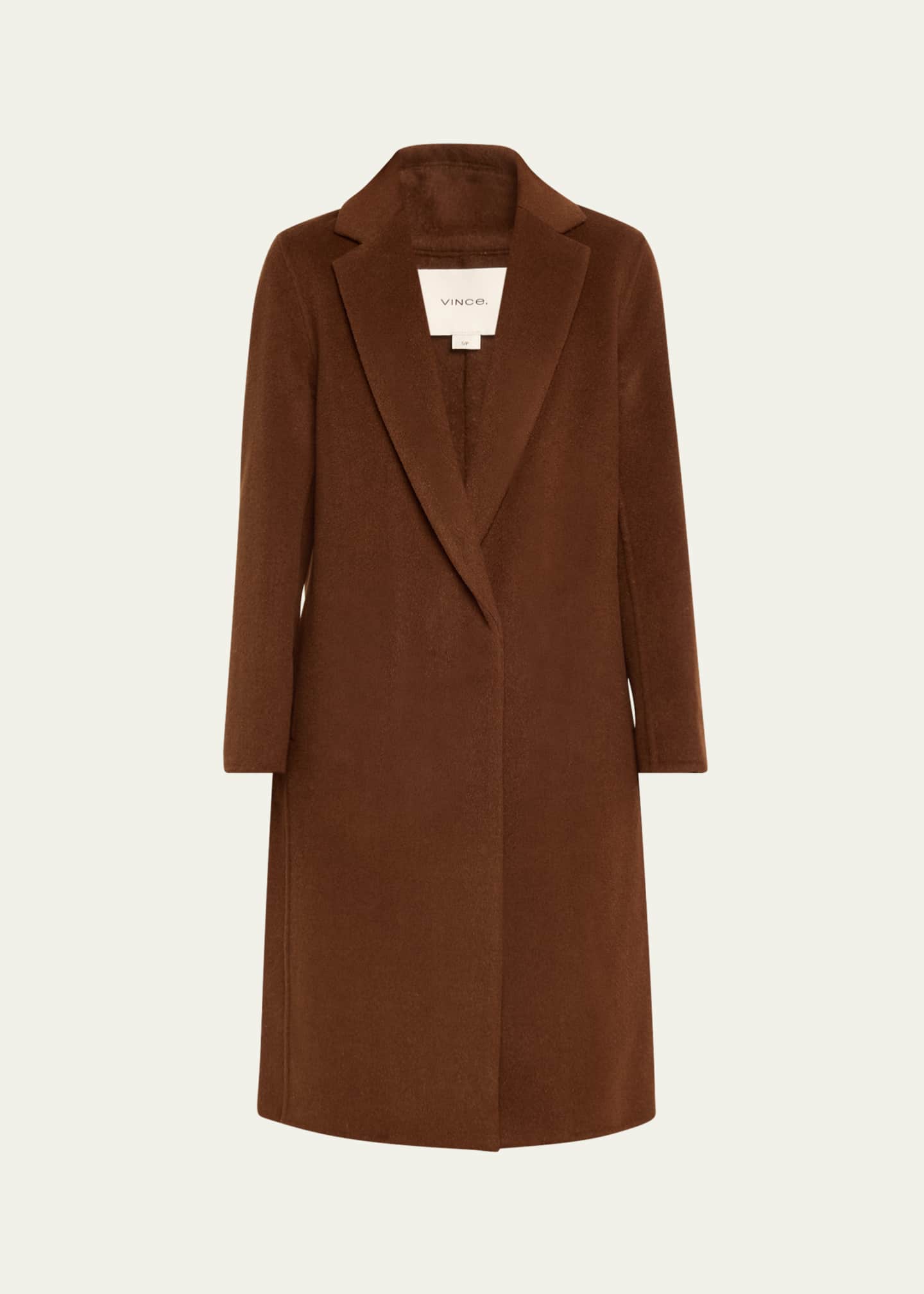 Vince Classic Straight Wool Blend Coat