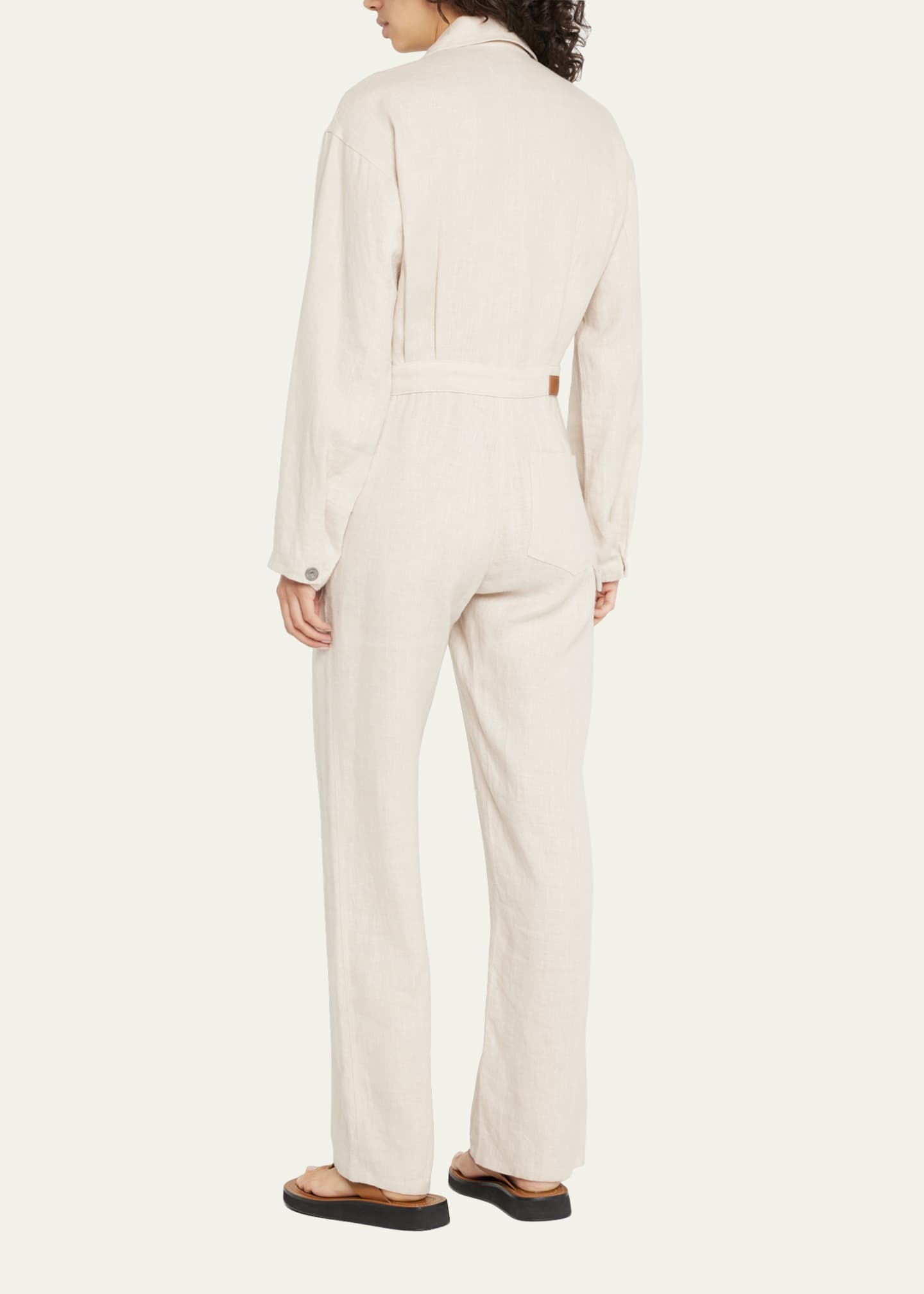 Rivet Utility Powerhouse Linen Utility Jumpsuit Bergdorf Goodman