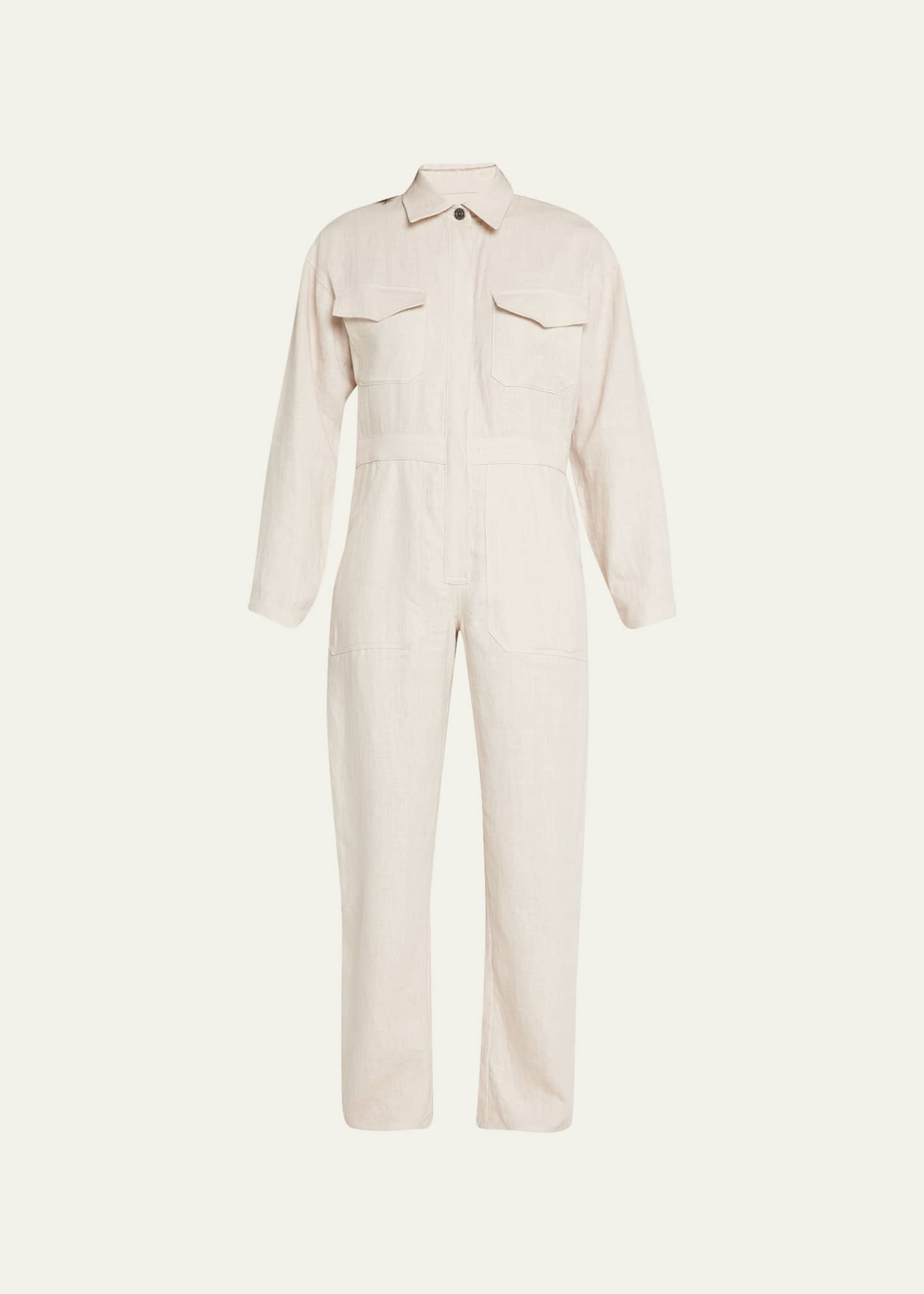 Rivet Utility Powerhouse Linen Utility Jumpsuit Bergdorf Goodman