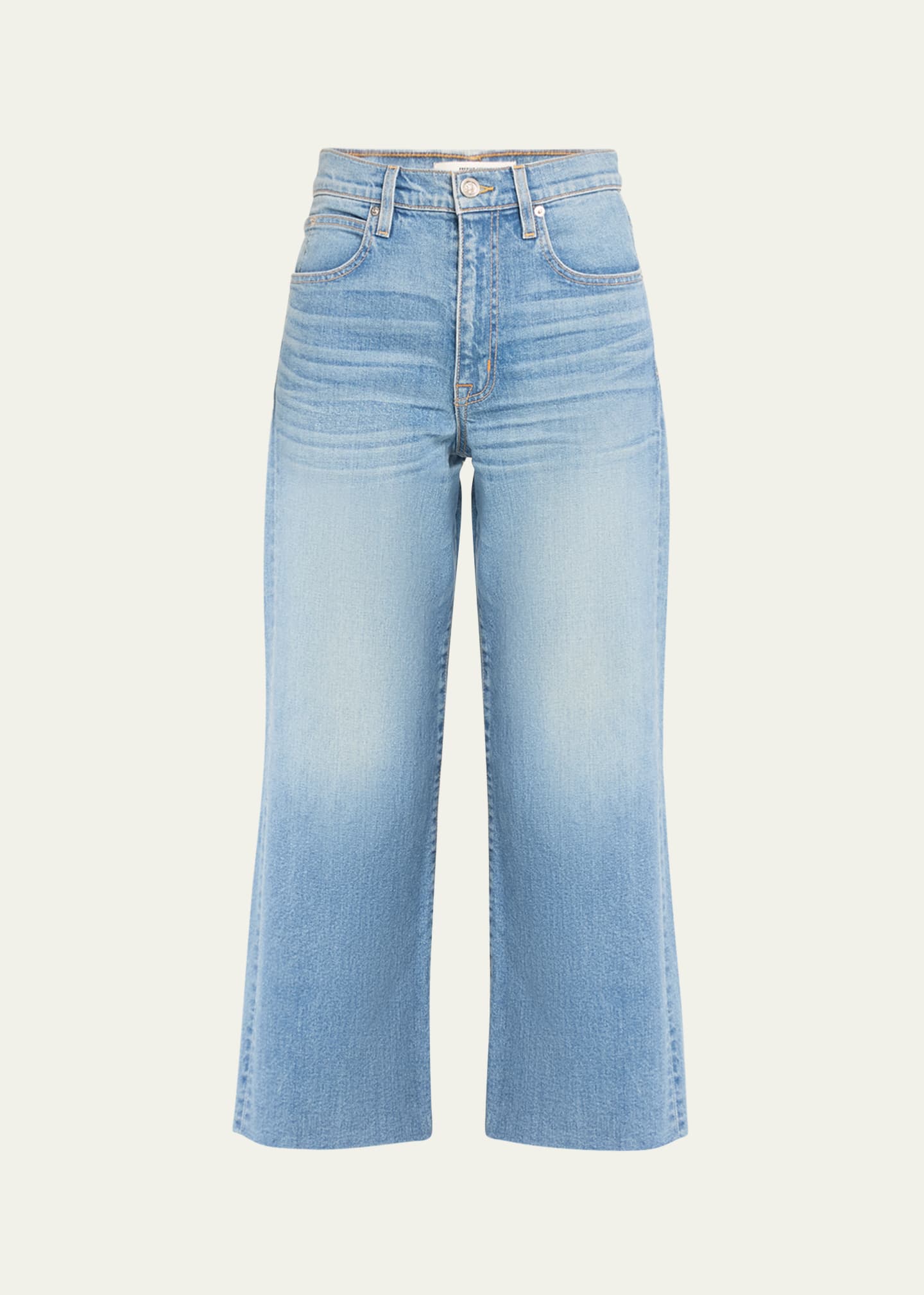 Grace Wide Ankle Jeans with Raw Hem