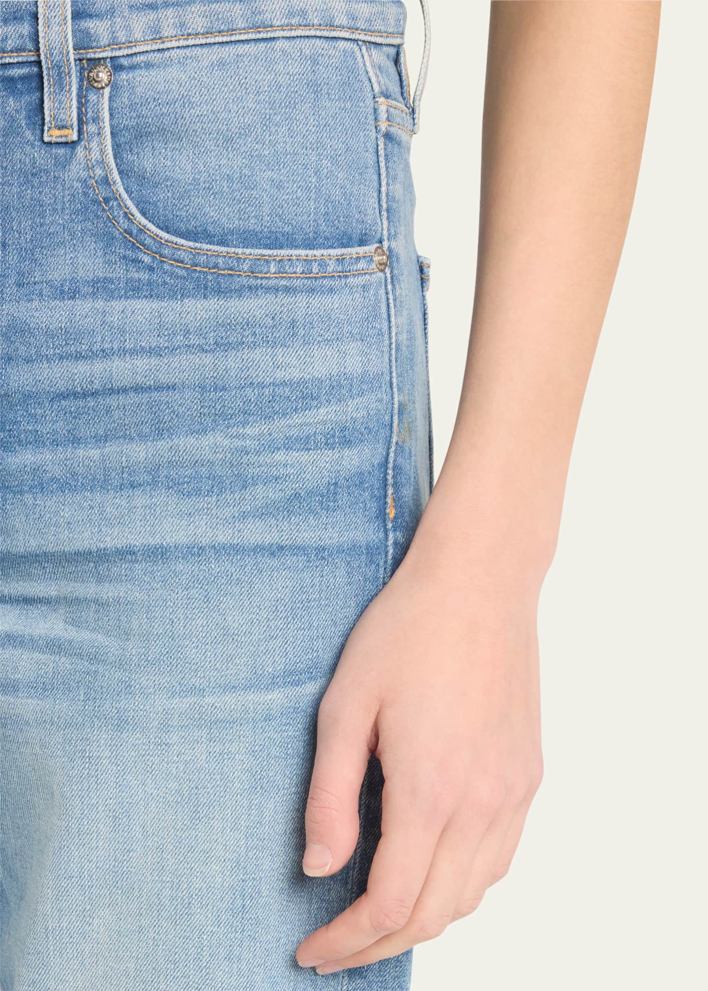 Grace Wide Ankle Jeans with Raw Hem - Thumbnail 5
