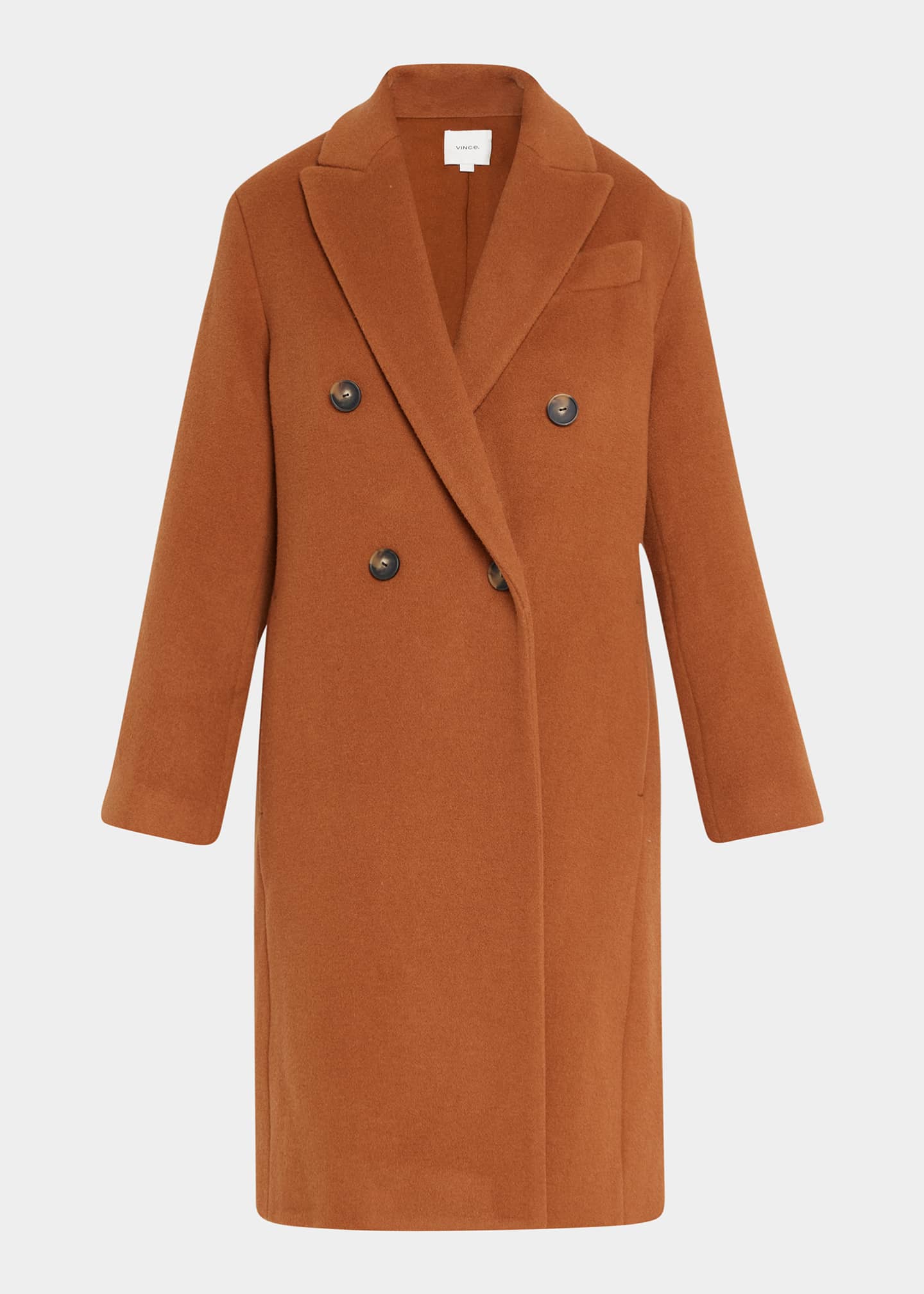 Vince DoubleBreasted Brushed Wool Coat Bergdorf Goodman