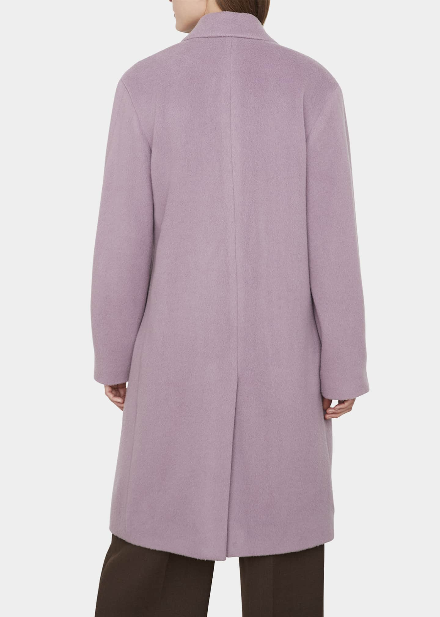 Vince Double-Breasted Brushed Wool Coat - Bergdorf Goodman