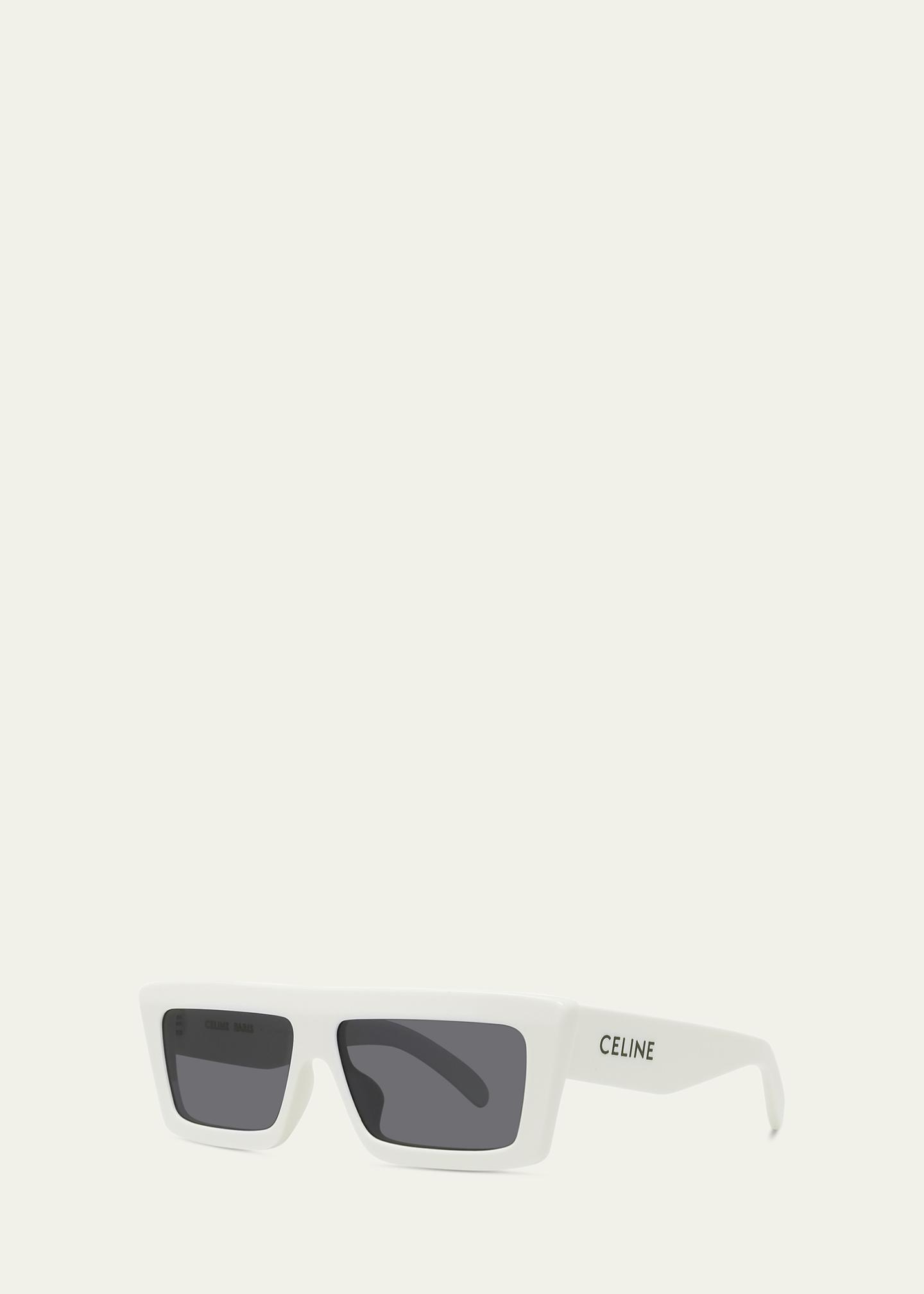 Celine Logo Rectangle Acetate Sunglasses - Bergdorf Goodman display picture 2