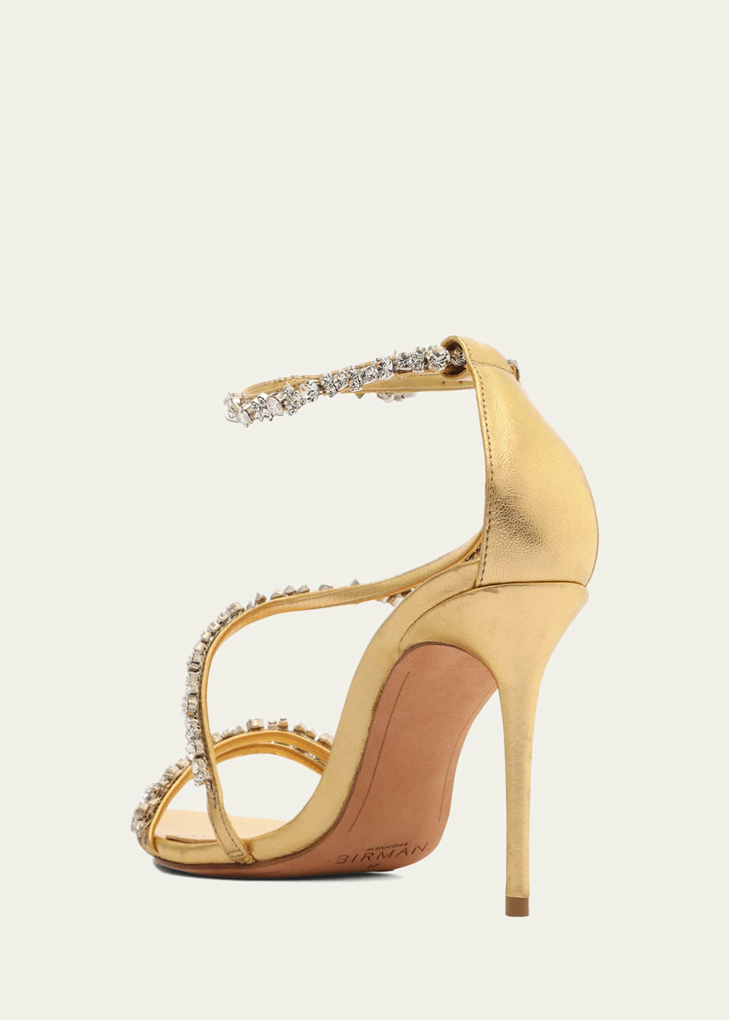 Alexandre Birman Demi 85mm Crystal Sandals Bergdorf Goodman